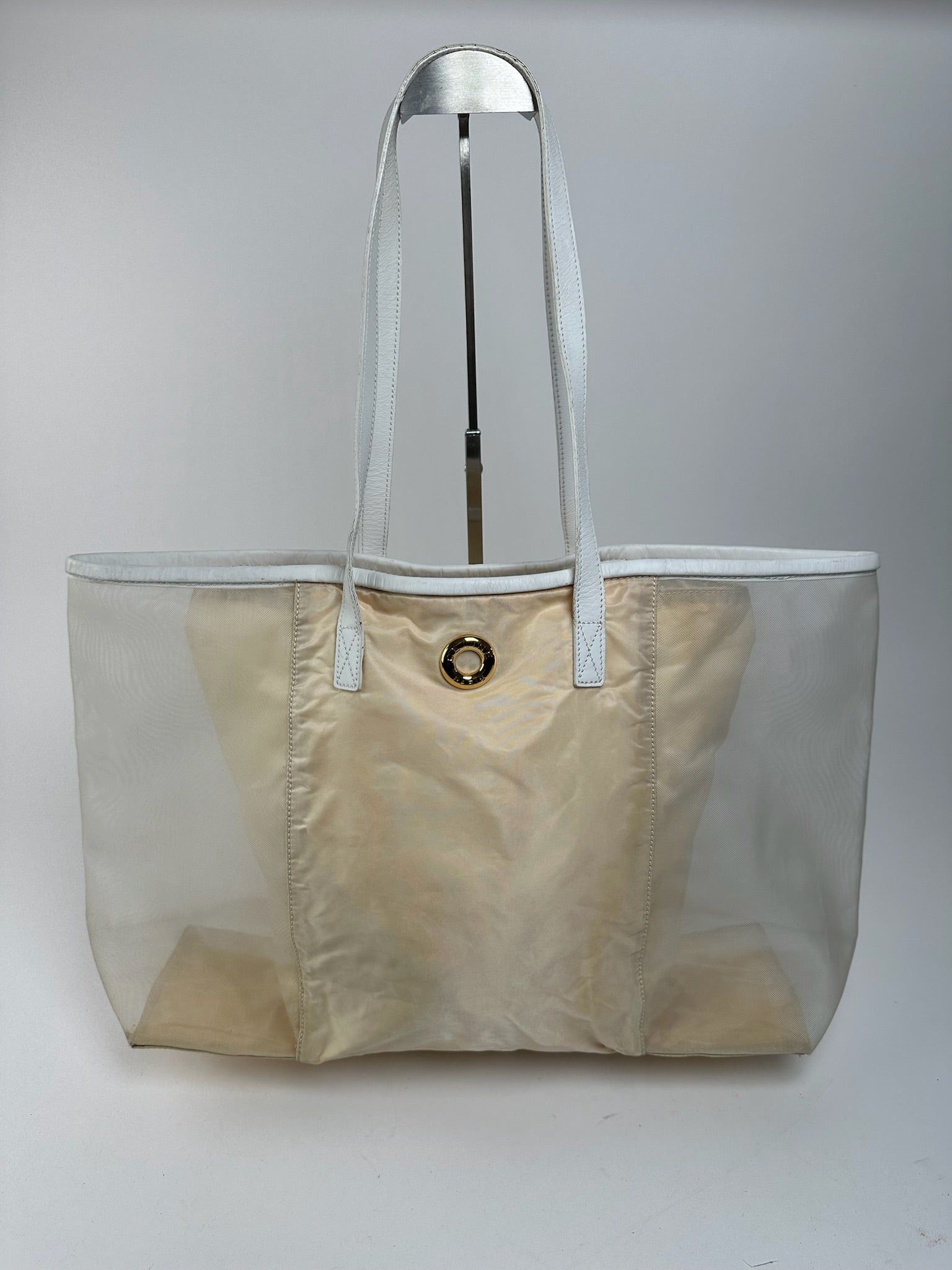 Celine Vintage Paris transparent shopper bag white Size ONE SIZE - 5 Thumbnail