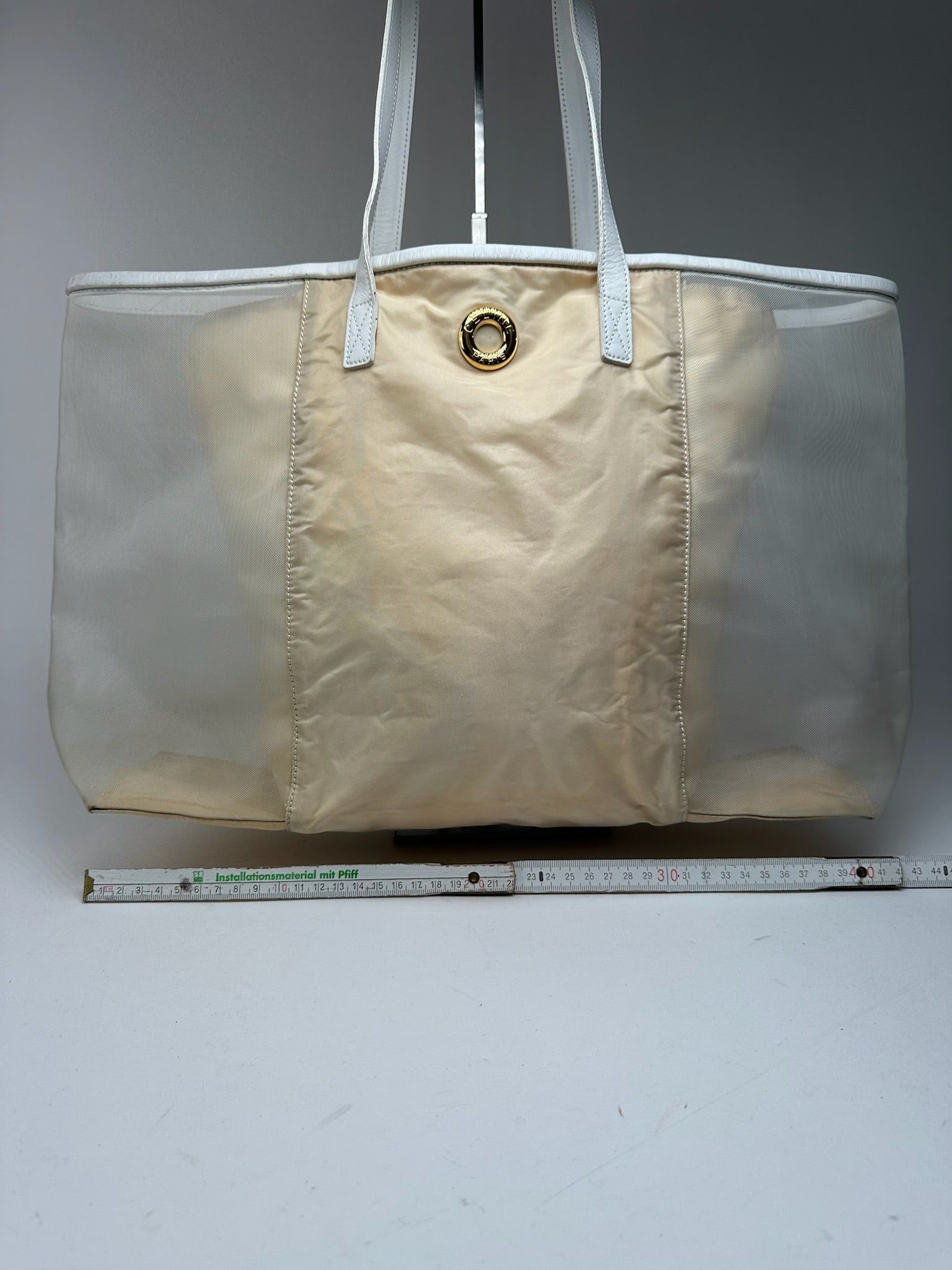 Celine Vintage Paris transparent shopper bag white Size ONE SIZE - 13 Thumbnail