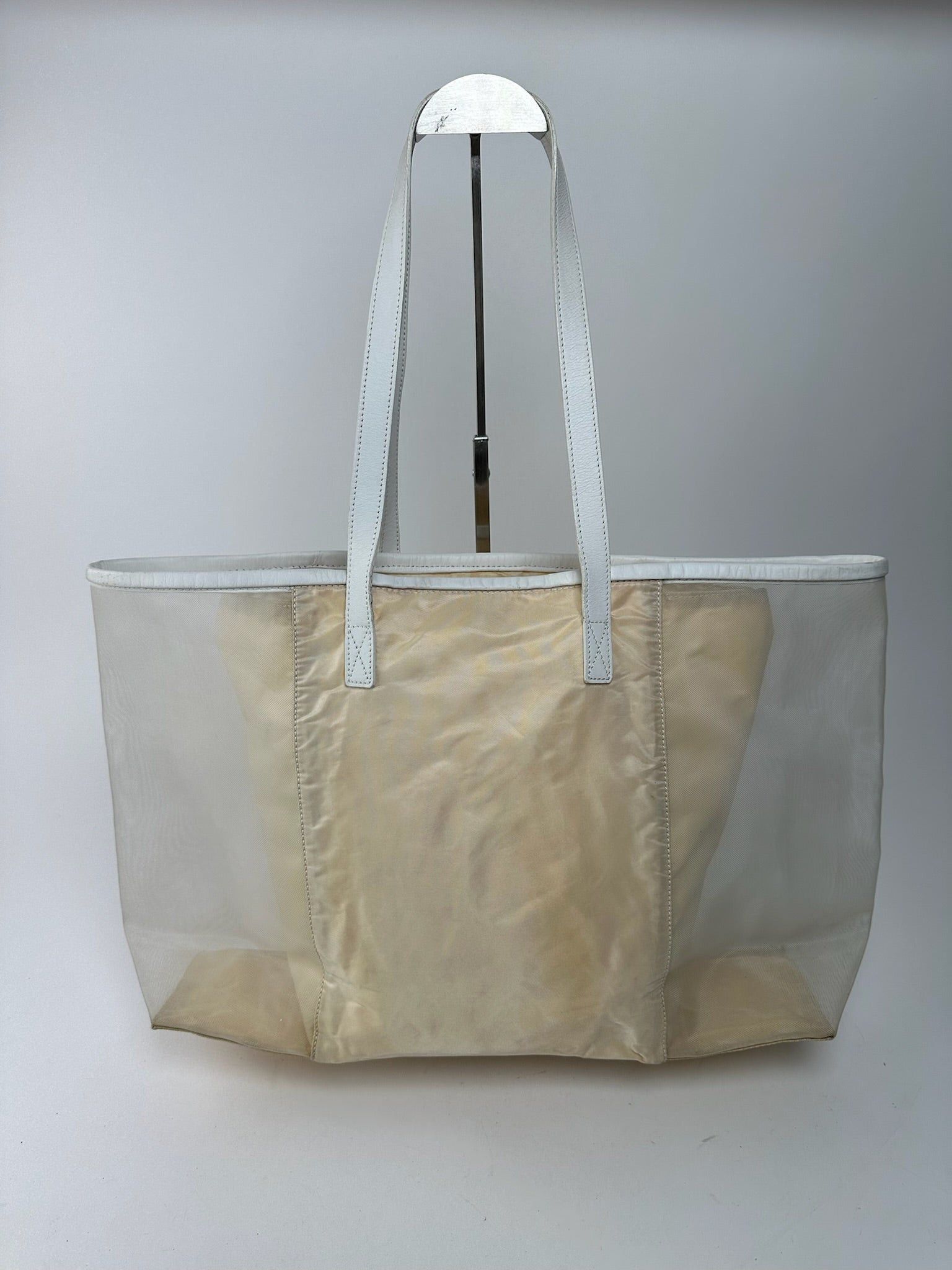 Celine Vintage Paris transparent shopper bag white Size ONE SIZE - 6 Thumbnail