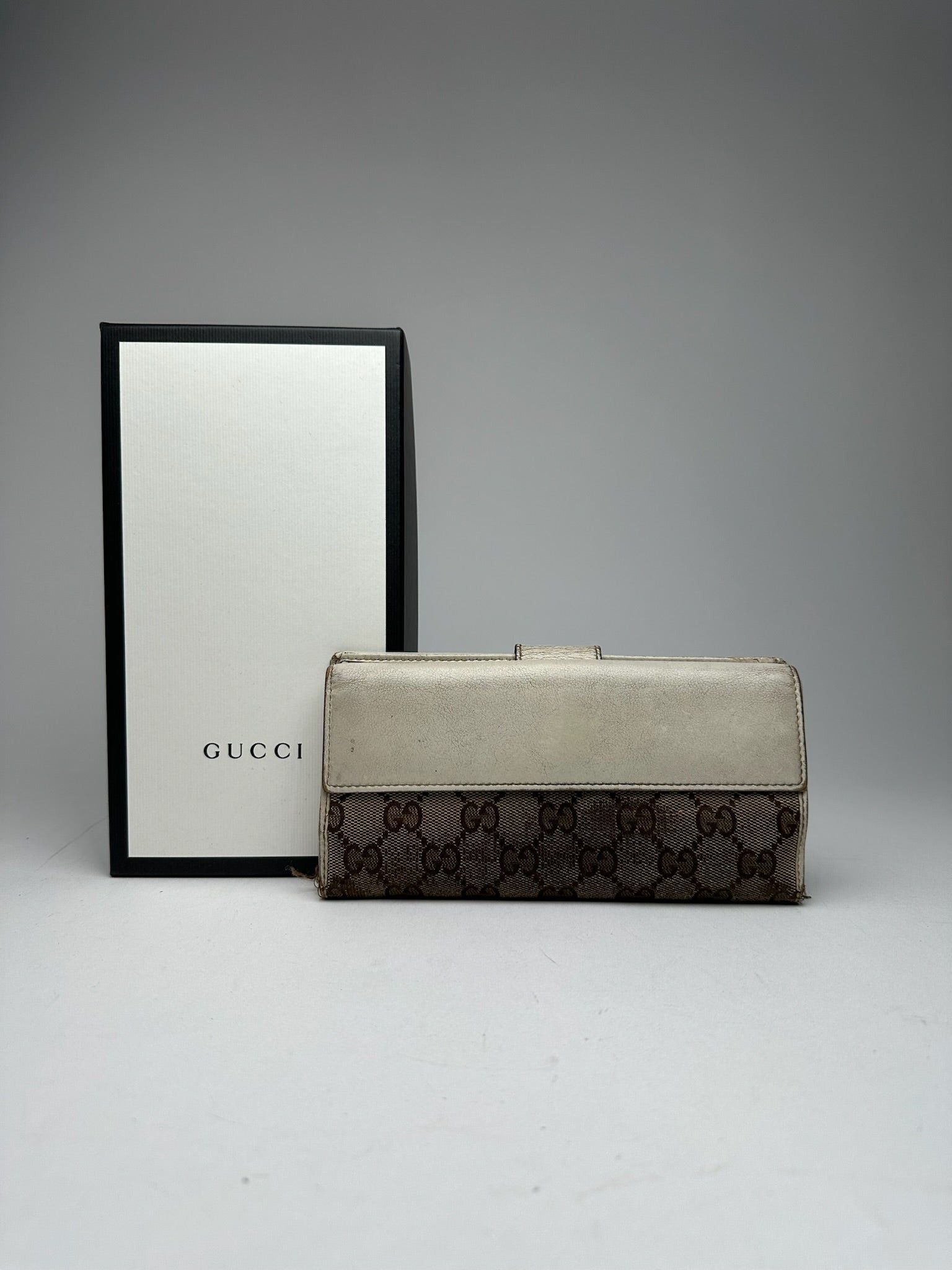 Gucci Vintage monogram wallet beige white Size ONE SIZE - 2 Thumbnail