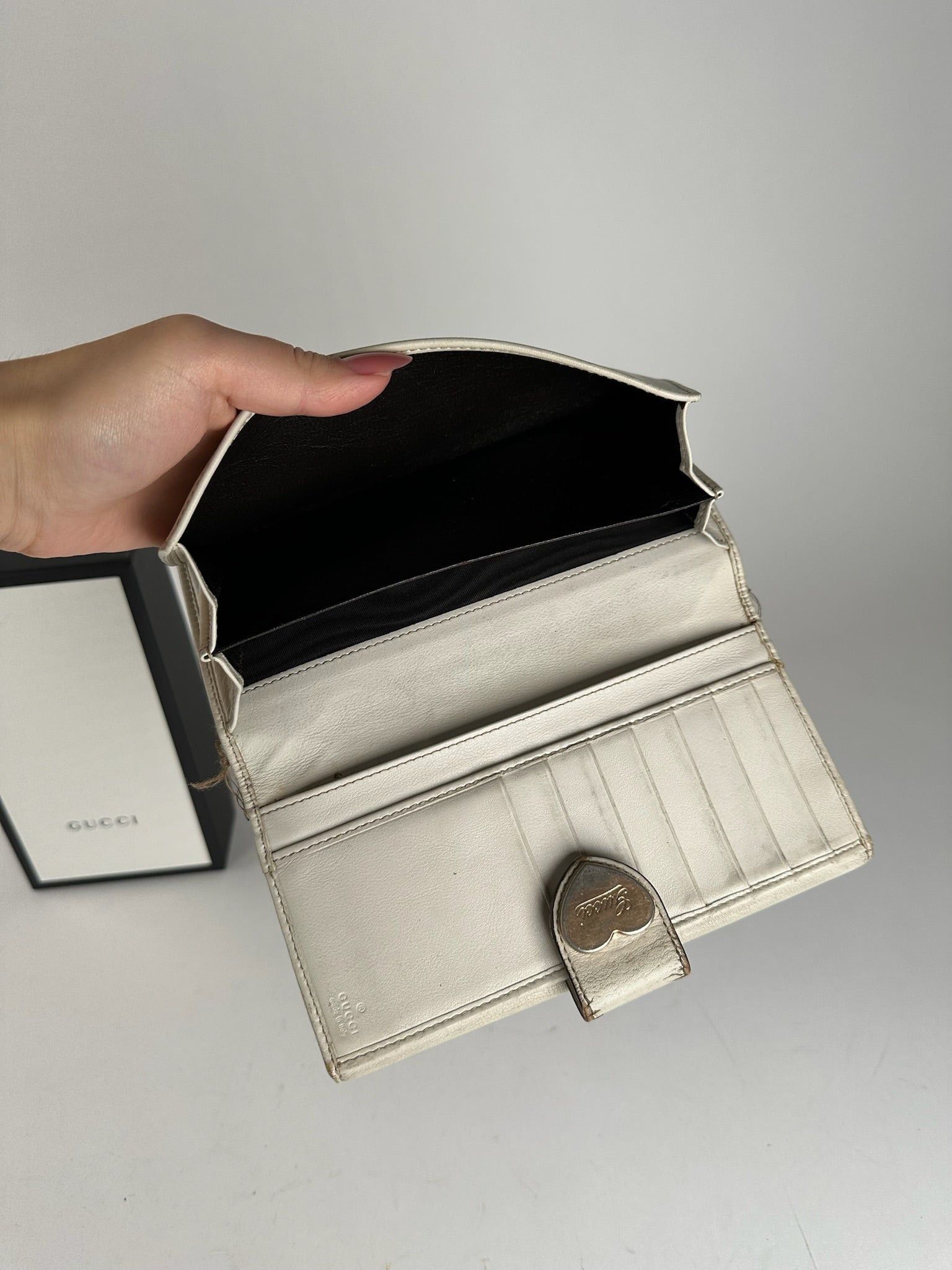 Gucci Vintage monogram wallet beige white Size ONE SIZE - 3 Thumbnail