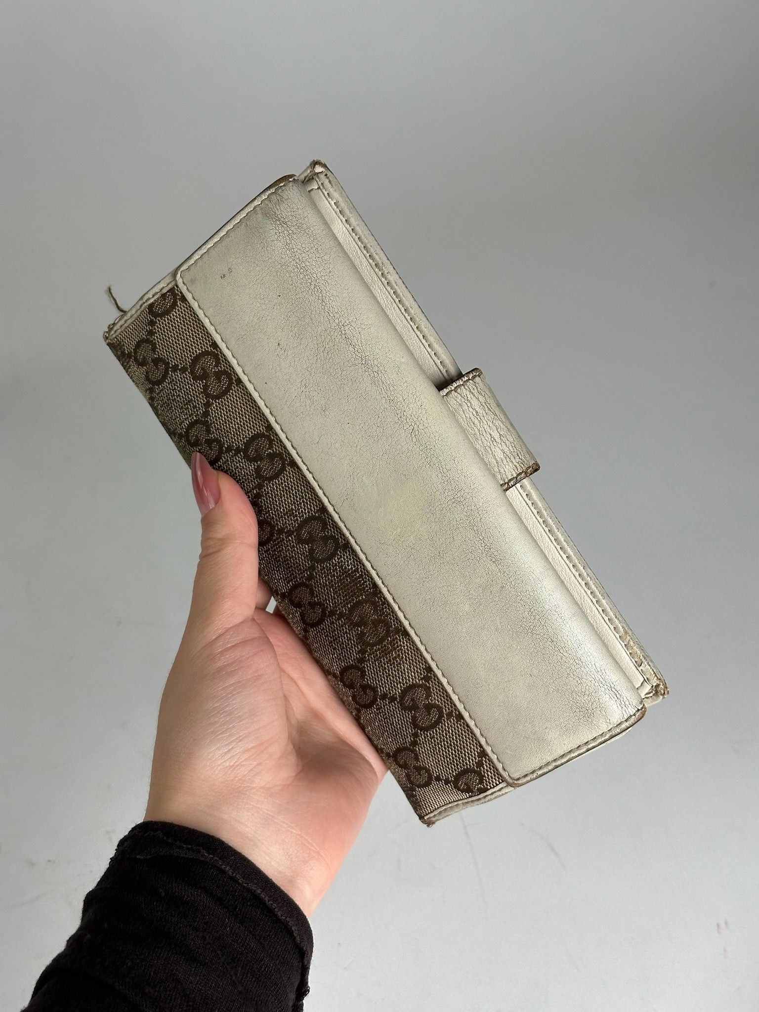 Gucci Vintage monogram wallet beige white Size ONE SIZE - 8 Thumbnail