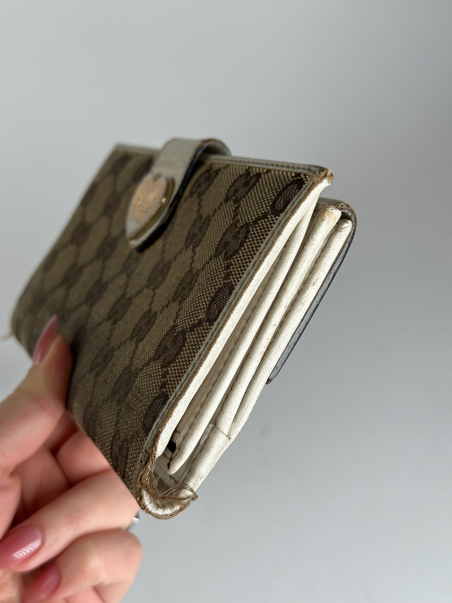 Gucci Vintage monogram wallet beige white Size ONE SIZE - 6 Thumbnail