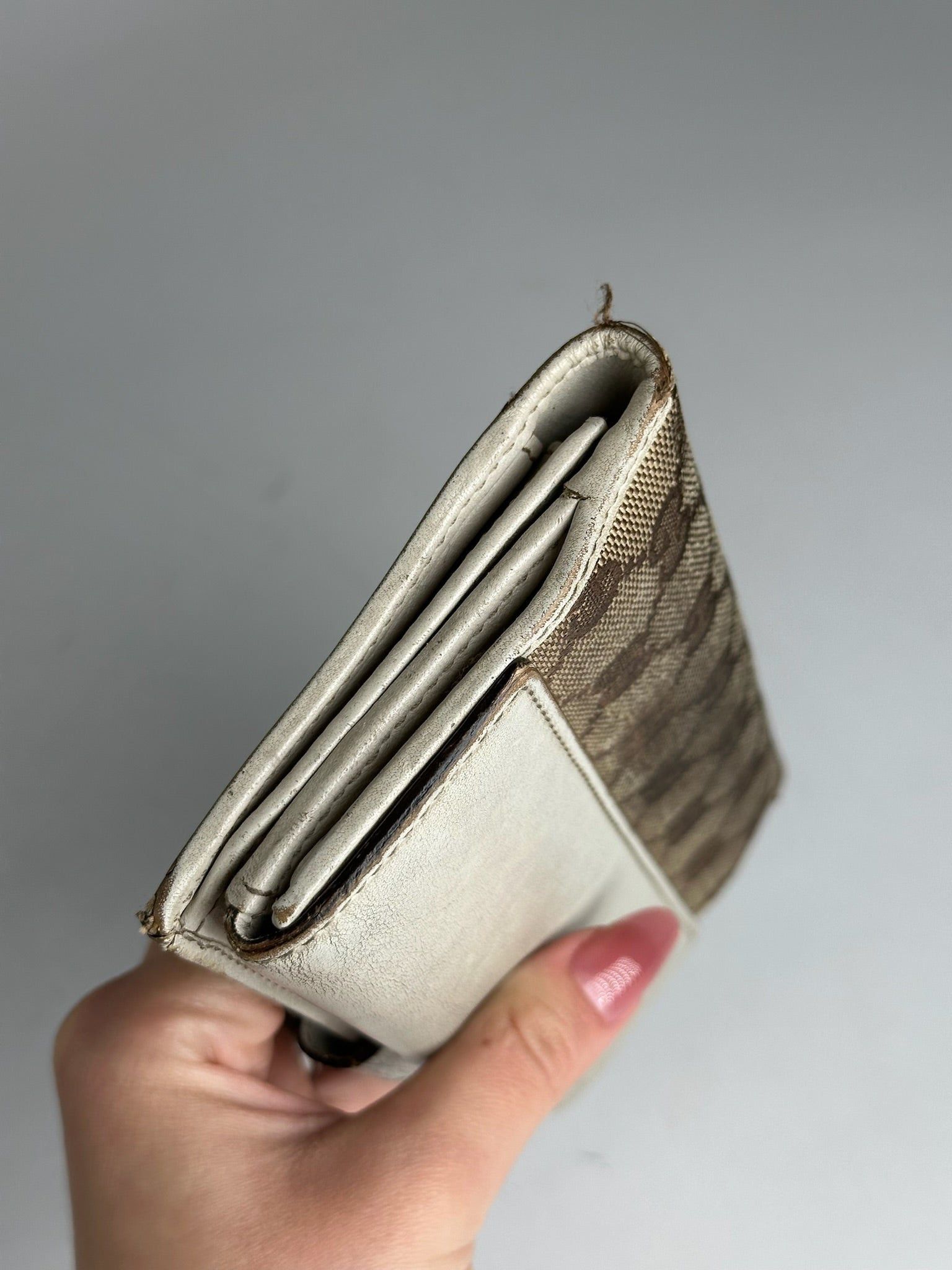 Gucci Vintage monogram wallet beige white Size ONE SIZE - 5 Thumbnail