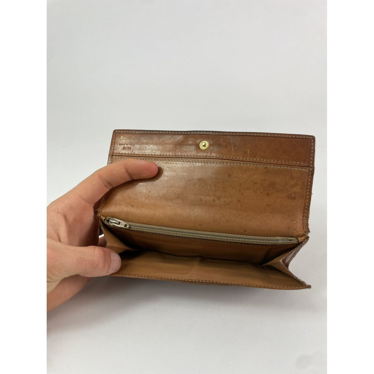 Celine Triomphe Brown Leather Wallet Size ONE SIZE - 3 Thumbnail