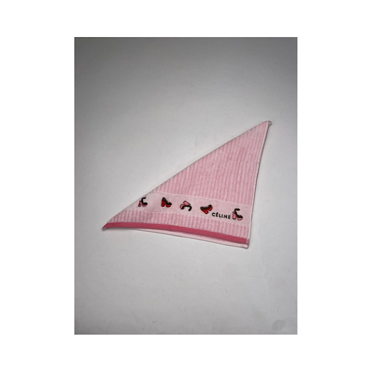 Celine Pink Cotton Silk Handkerchief Size ONE SIZE - 4 Thumbnail