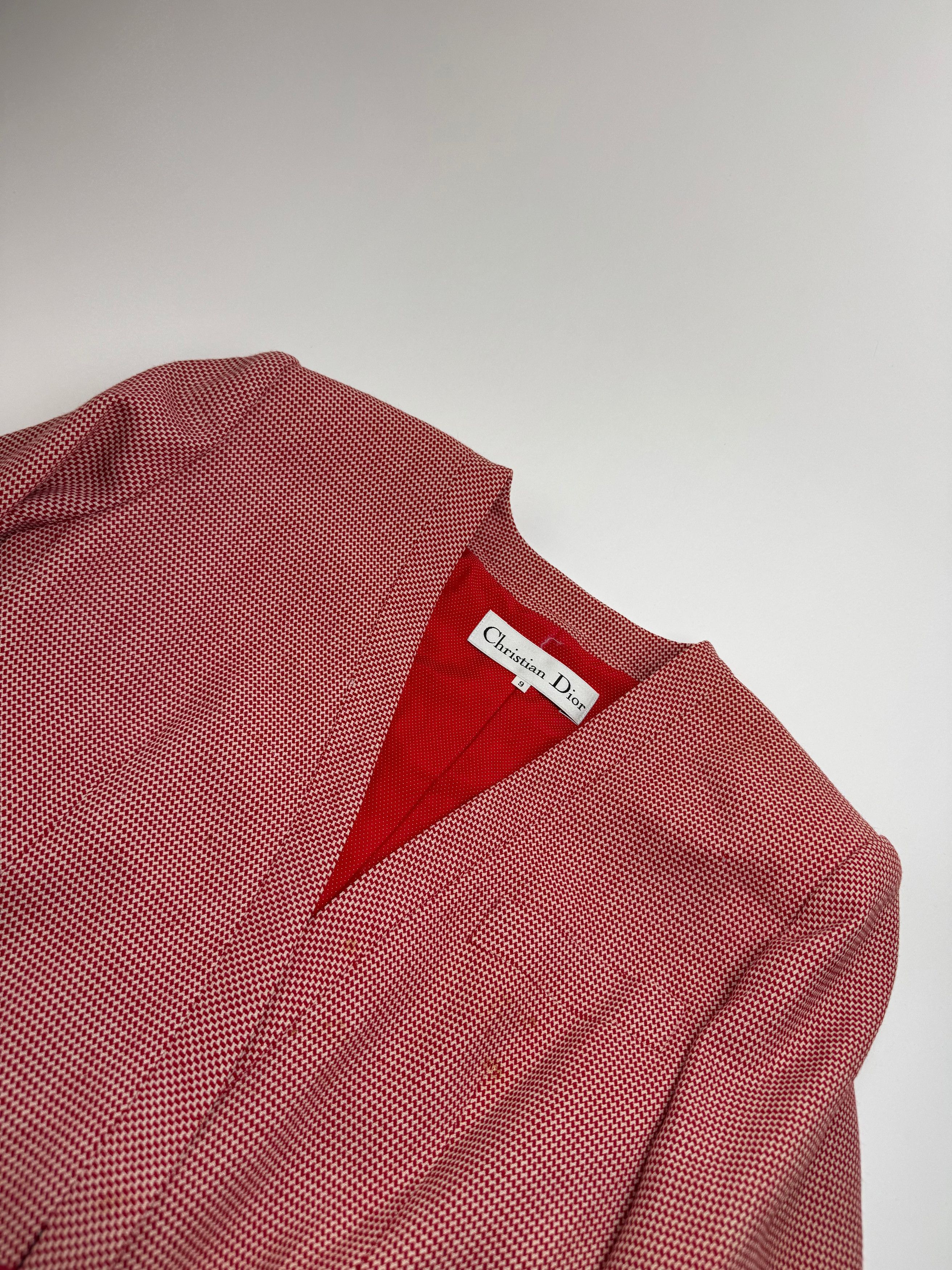Dior Vintage Trenchcoat Blazer red white L Size L / US 10 / IT 46 - 12 Thumbnail