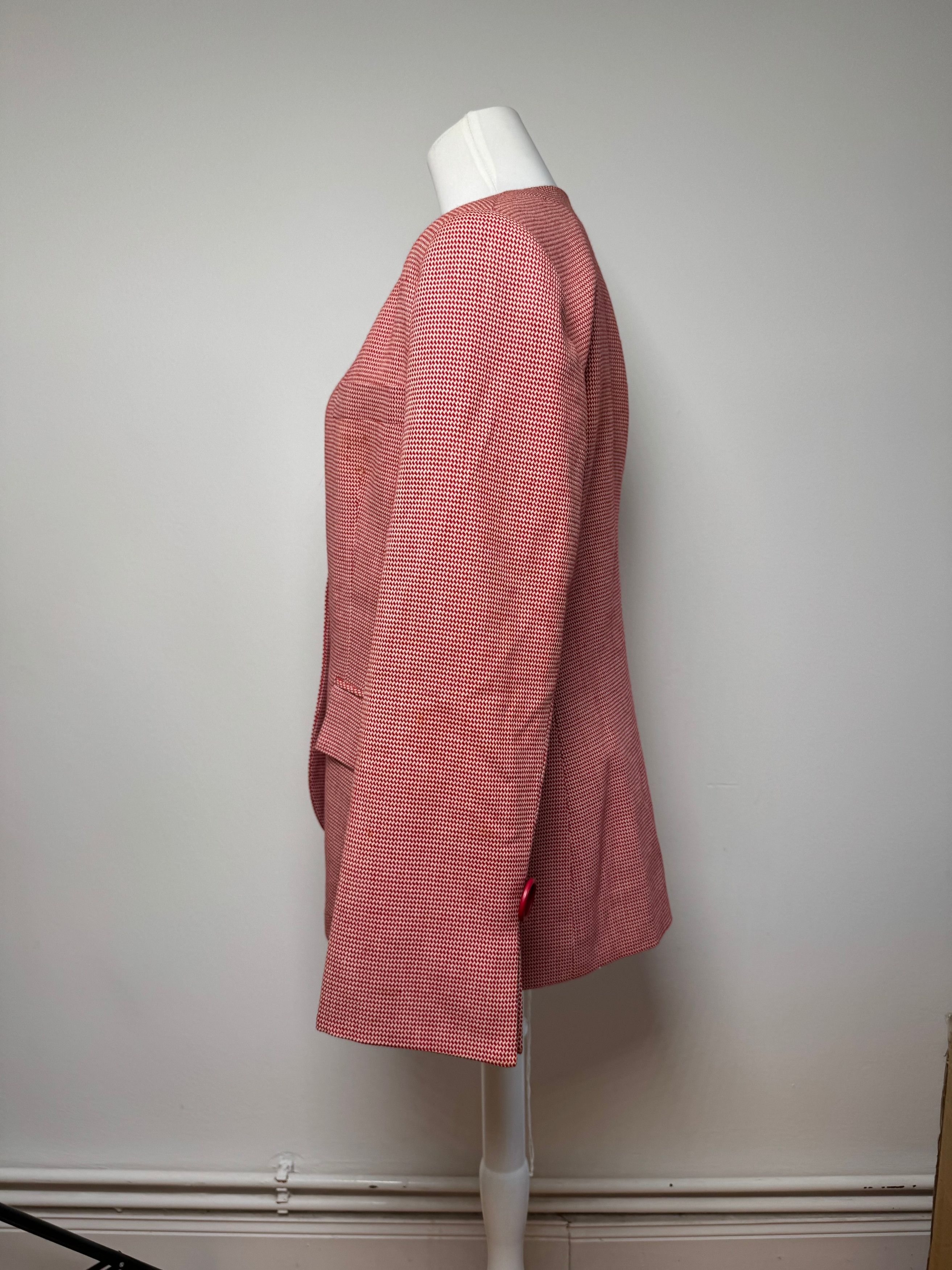 Dior Vintage Trenchcoat Blazer red white L Size L / US 10 / IT 46 - 2 Thumbnail
