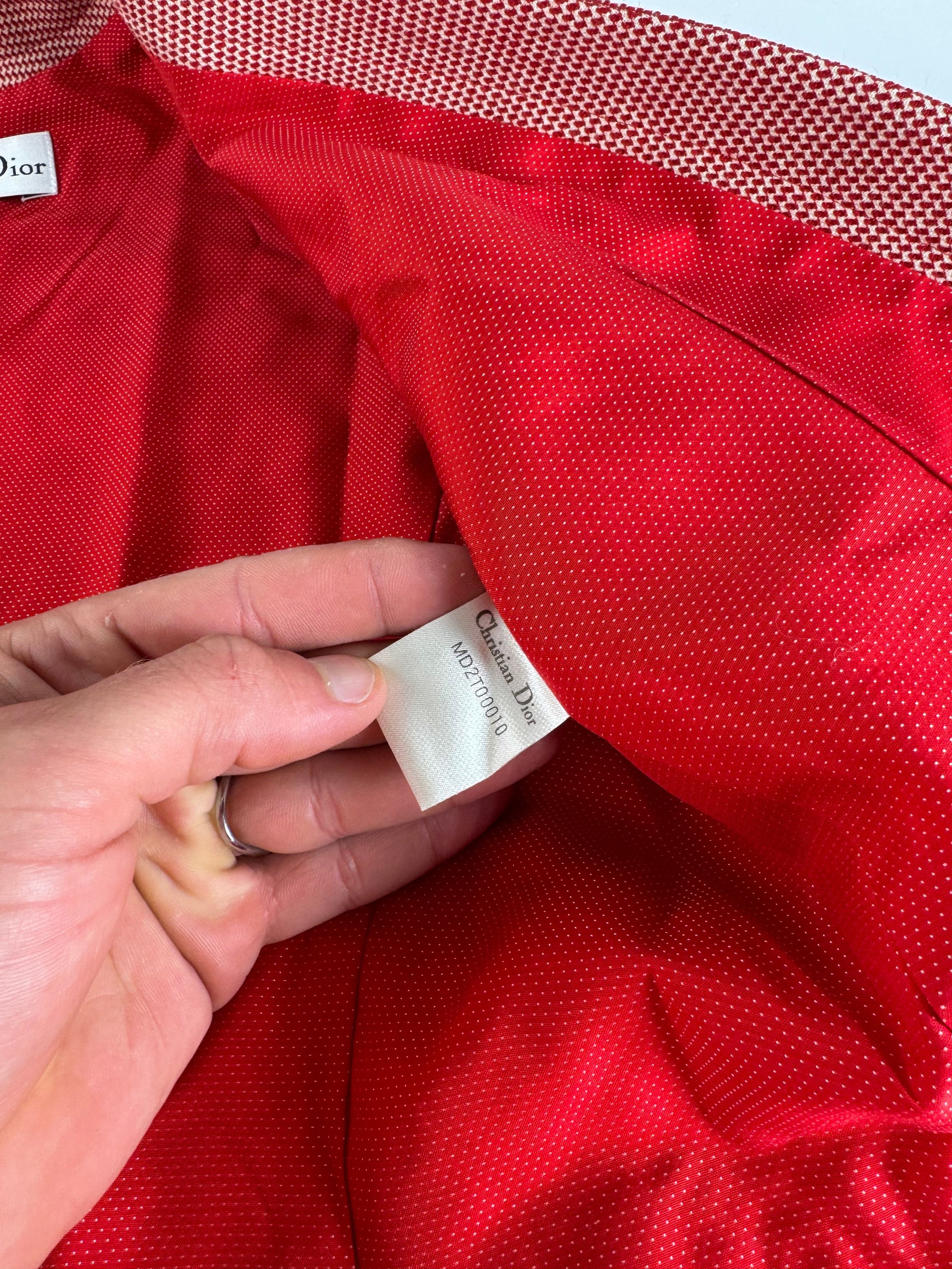 Dior Vintage Trenchcoat Blazer red white L Size L / US 10 / IT 46 - 10 Thumbnail