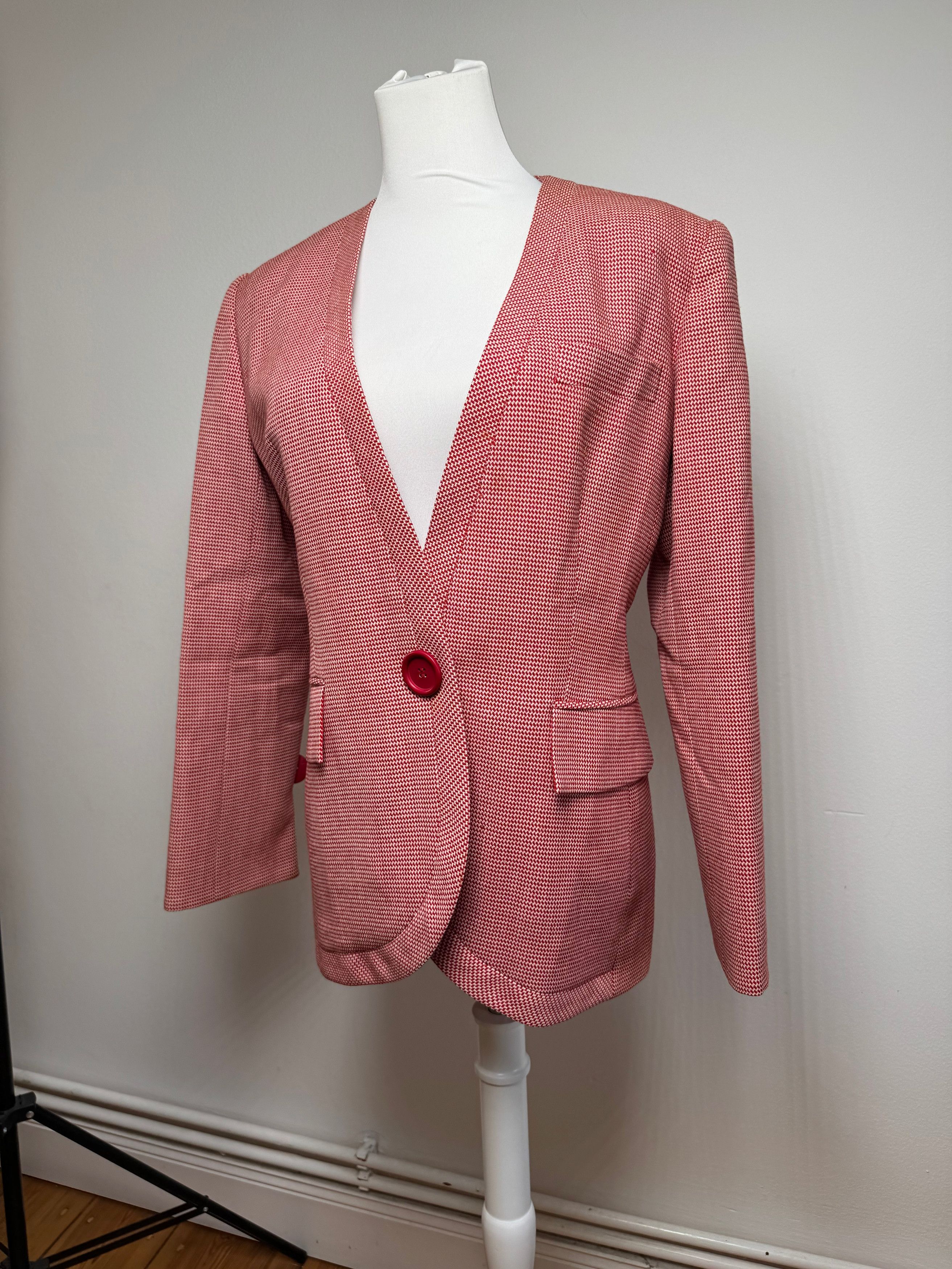 Dior Vintage Trenchcoat Blazer red white L Size L / US 10 / IT 46 - 14 Thumbnail