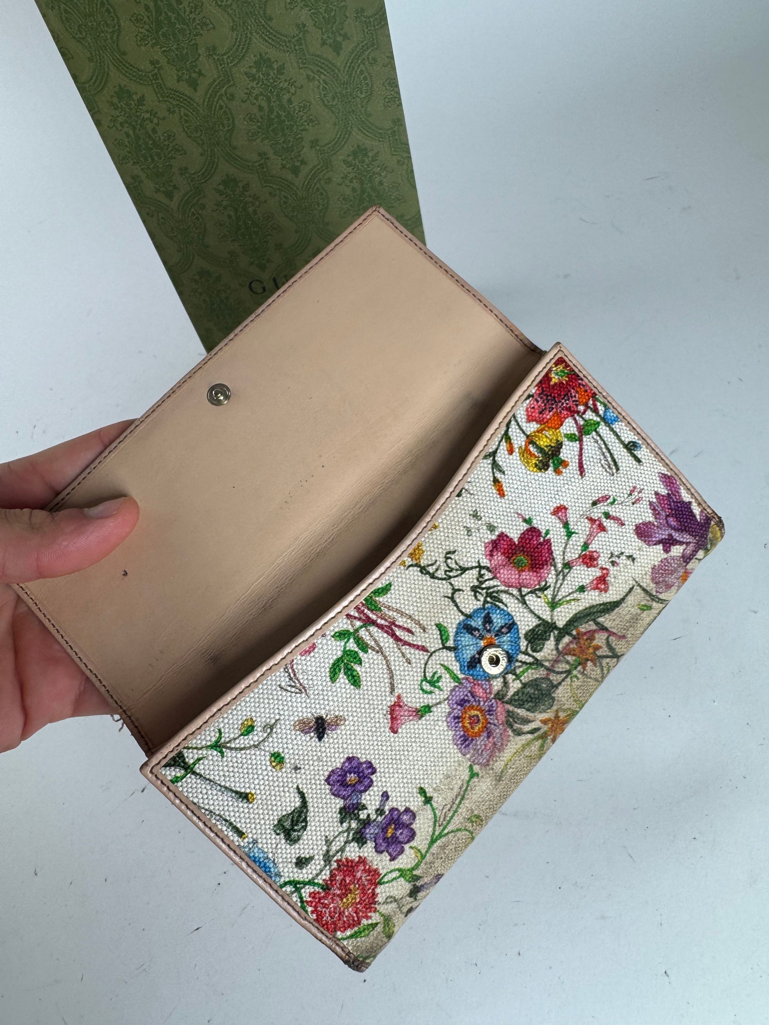 Gucci Vintage Floral Wallet Size ONE SIZE - 9 Thumbnail