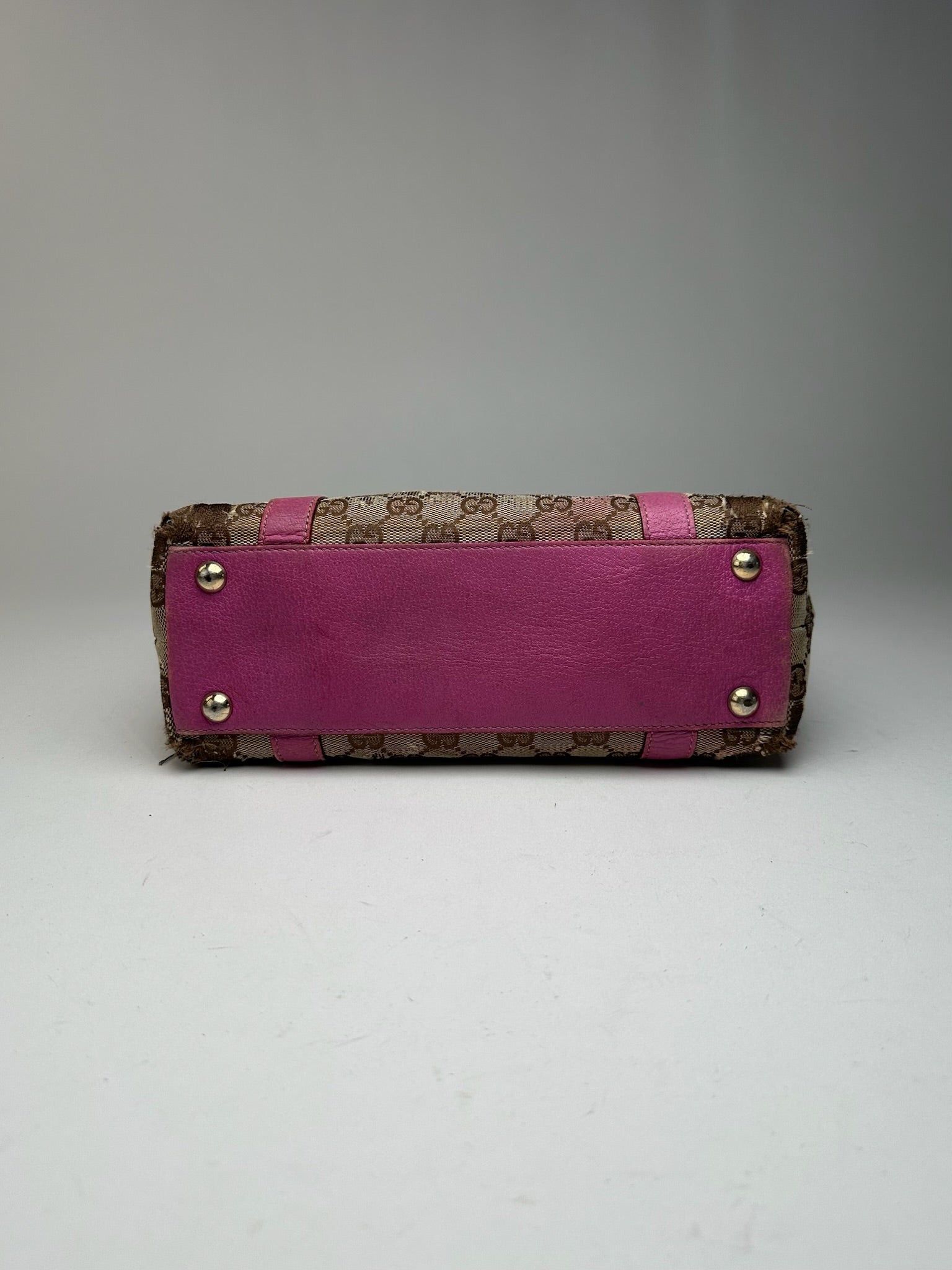 Gucci Vintage Monogram Cotton Bag Beige Purple Size ONE SIZE - 12 Thumbnail