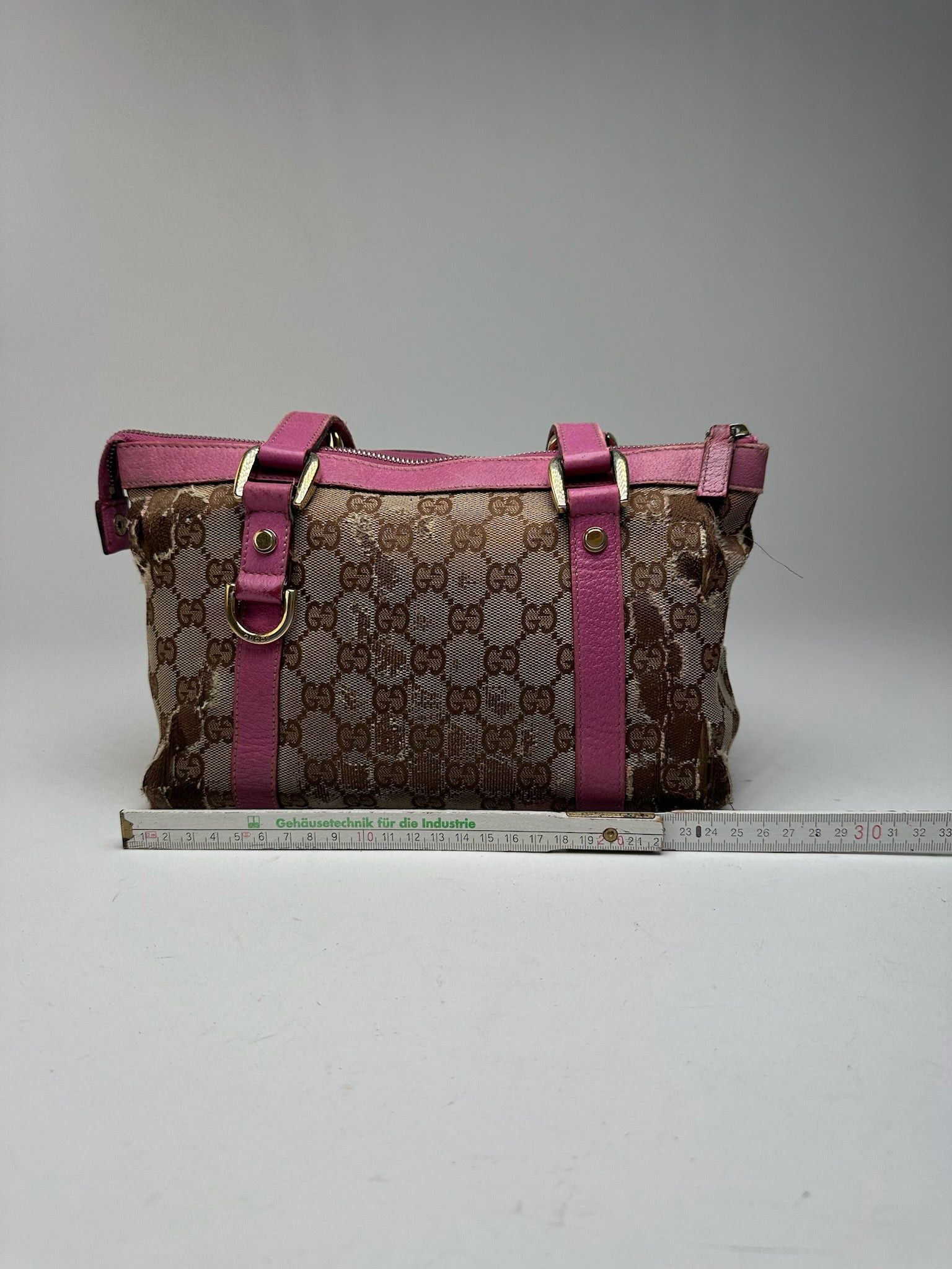 Gucci Vintage Monogram Cotton Bag Beige Purple Size ONE SIZE - 14 Thumbnail