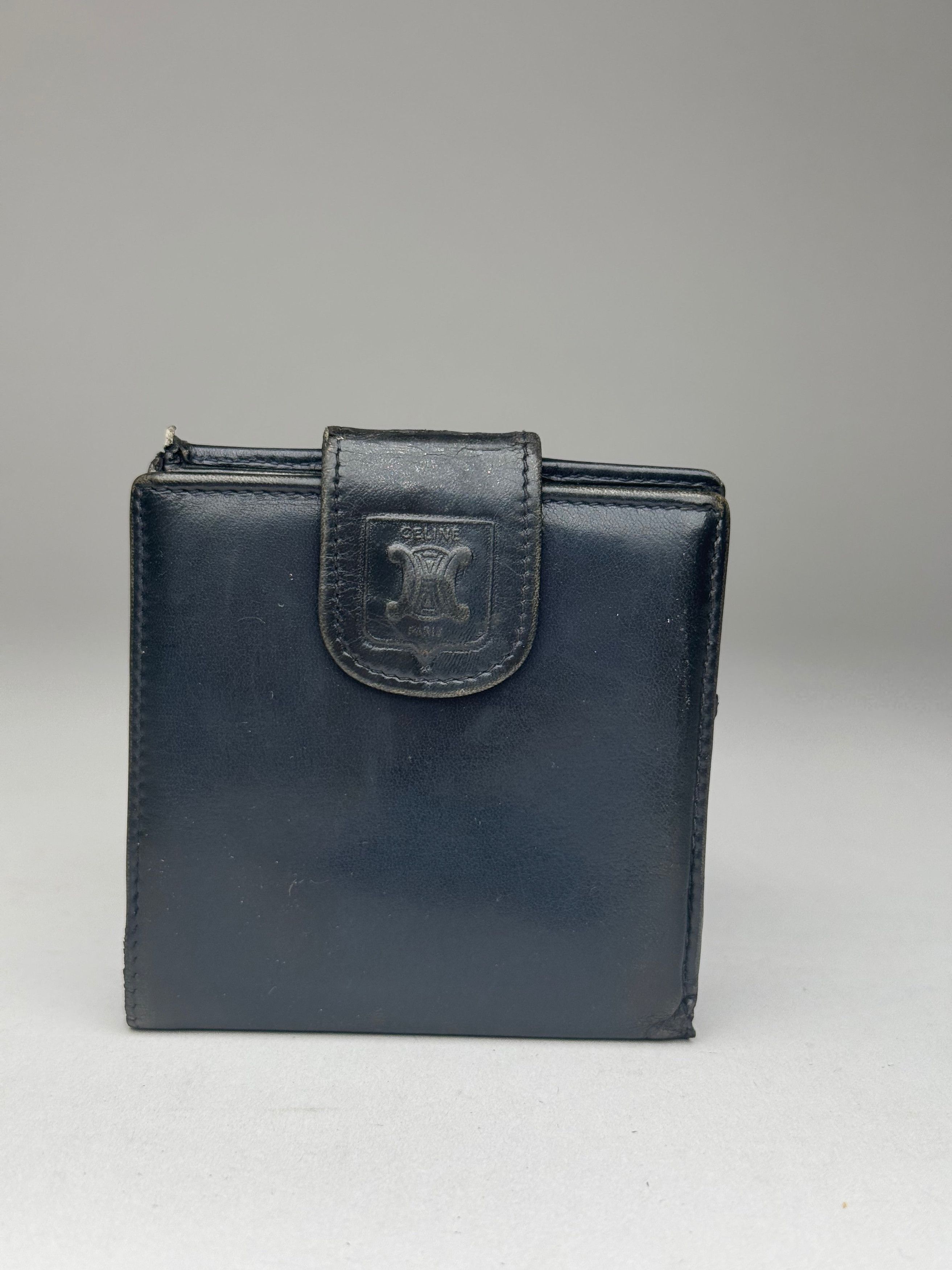 Celine Vintage Paris leather Wallet navy Size ONE SIZE - 5 Thumbnail