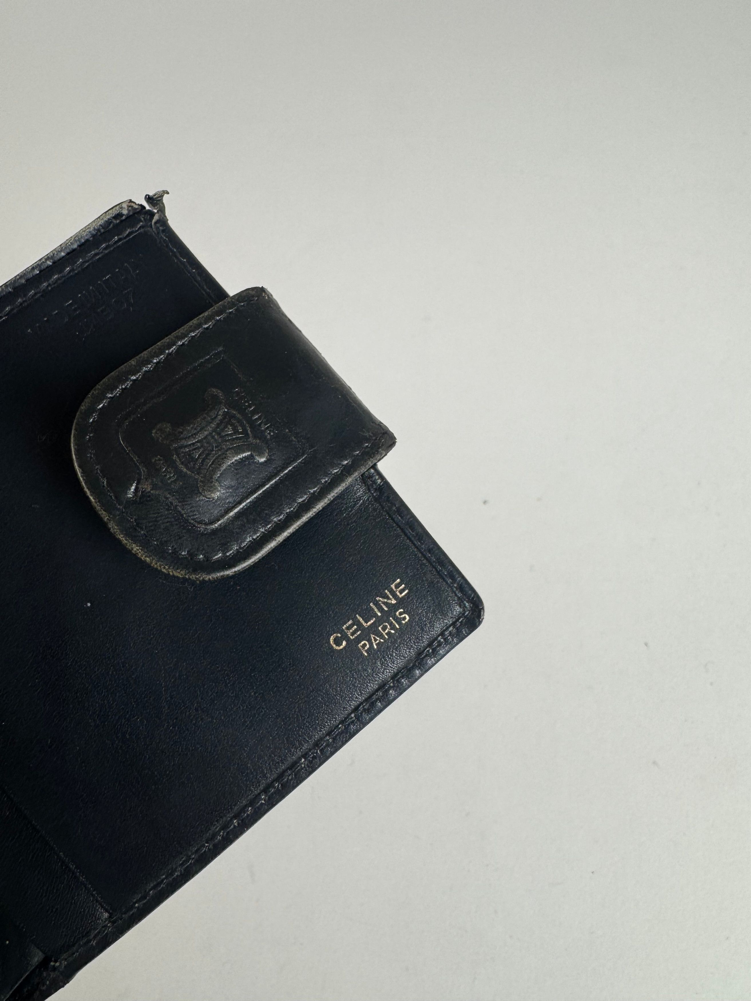 Celine Vintage Paris leather Wallet navy Size ONE SIZE - 10 Thumbnail