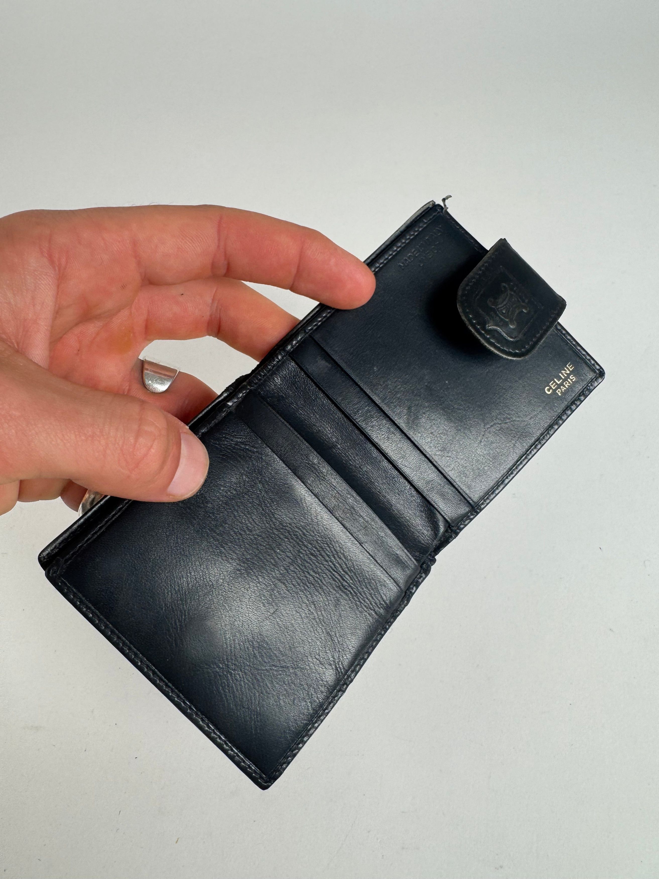 Celine Vintage Paris leather Wallet navy Size ONE SIZE - 11 Thumbnail