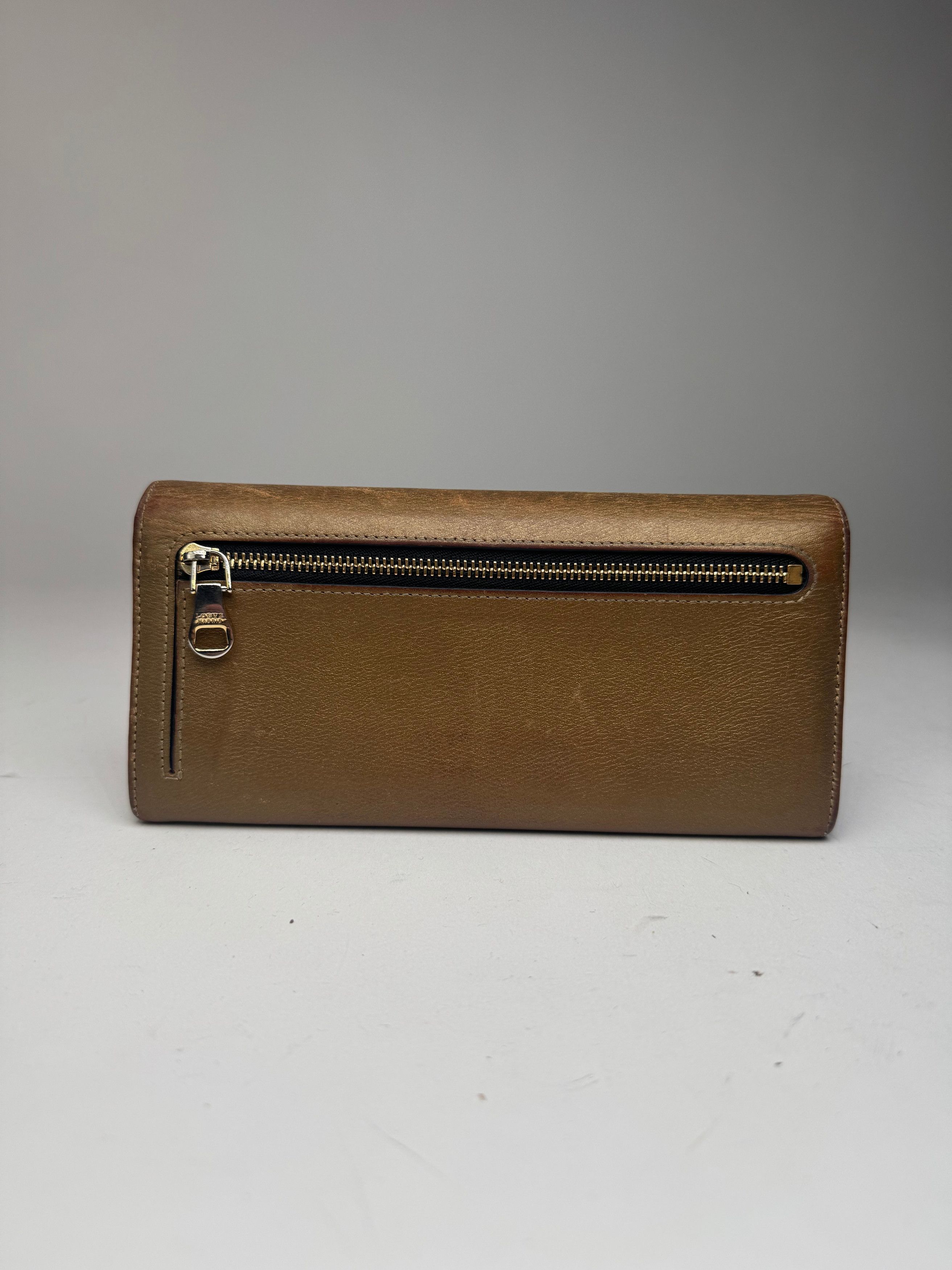 Loewe Vintage Madrid anagram leather wallet golden Size ONE SIZE - 4 Thumbnail