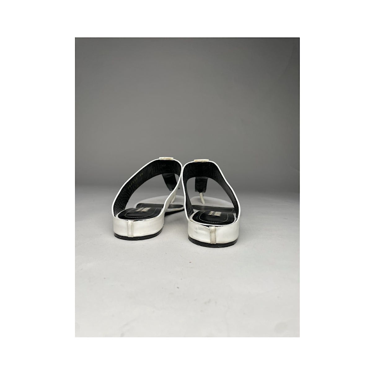 Balenciaga White Patent Leather Sandal Size US 7 / IT 37 - 5 Thumbnail