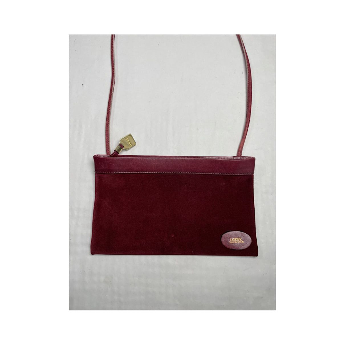 Loewe Amazona Burgundy Leather Handbag Size ONE SIZE - 3 Thumbnail