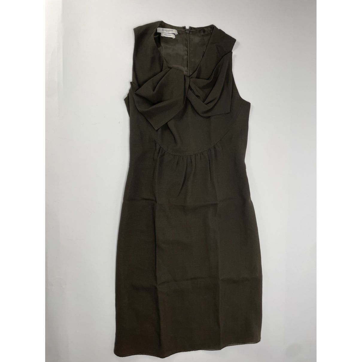 Givenchy Khaki Silk Dresse Size S / US 4 / IT 40 - 5 Thumbnail
