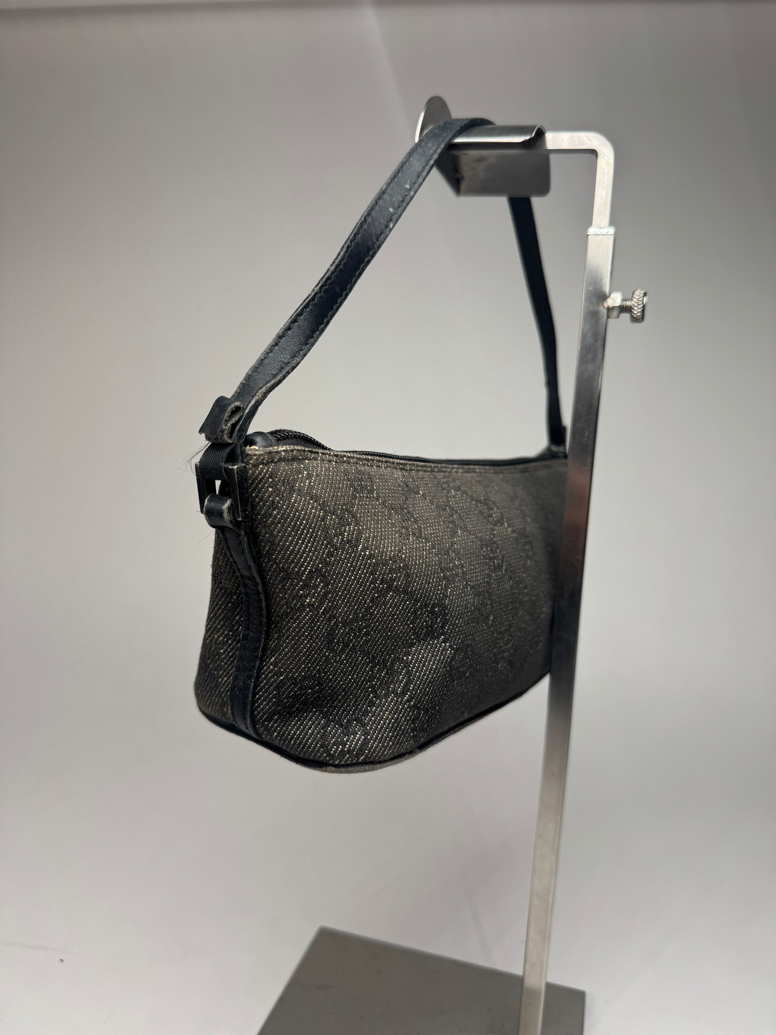 Gucci Vintage Monogram Canvas Baguette bag black Size ONE SIZE - 6 Thumbnail
