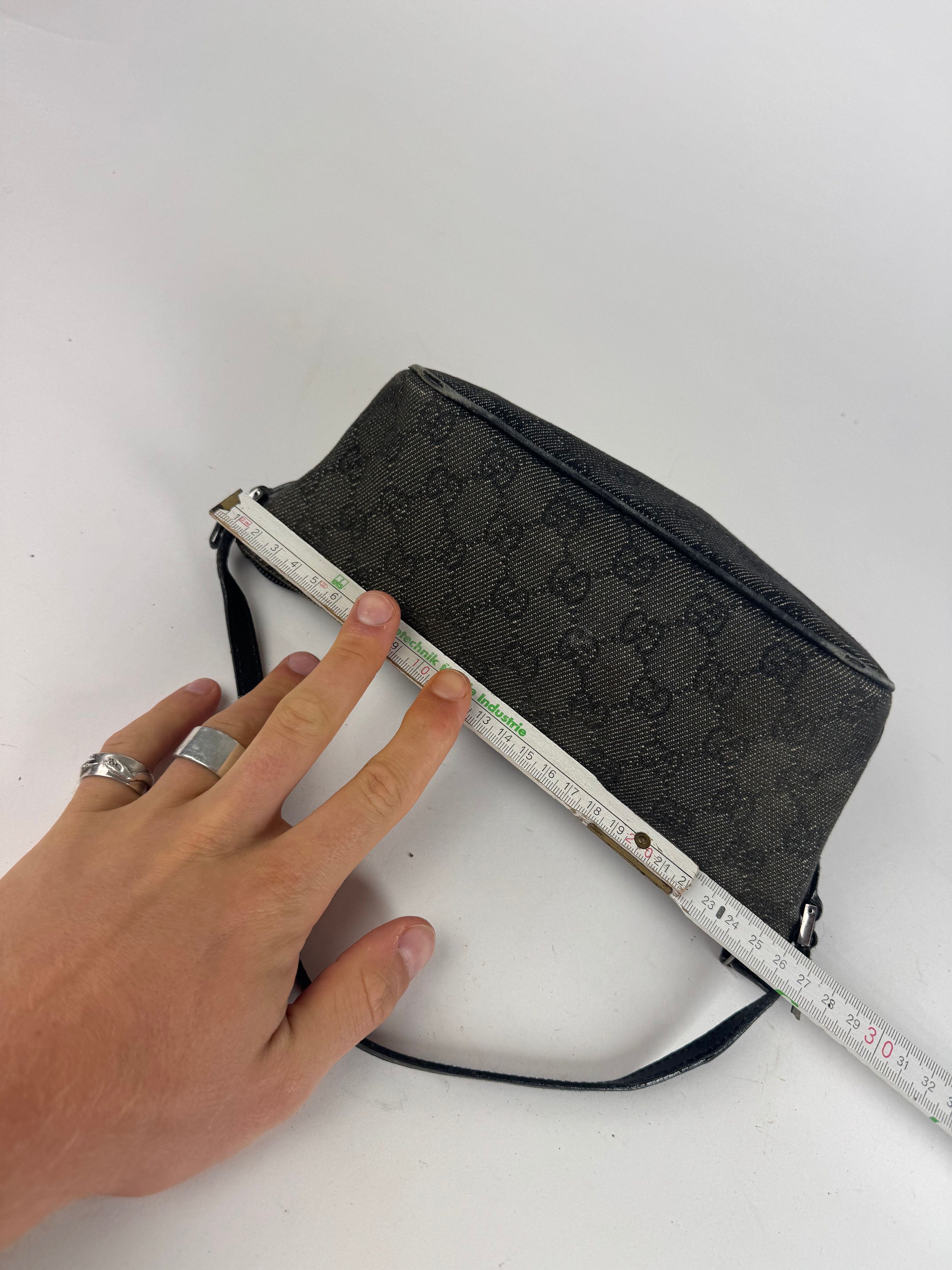 Gucci Vintage Monogram Canvas Baguette bag black Size ONE SIZE - 2 Thumbnail