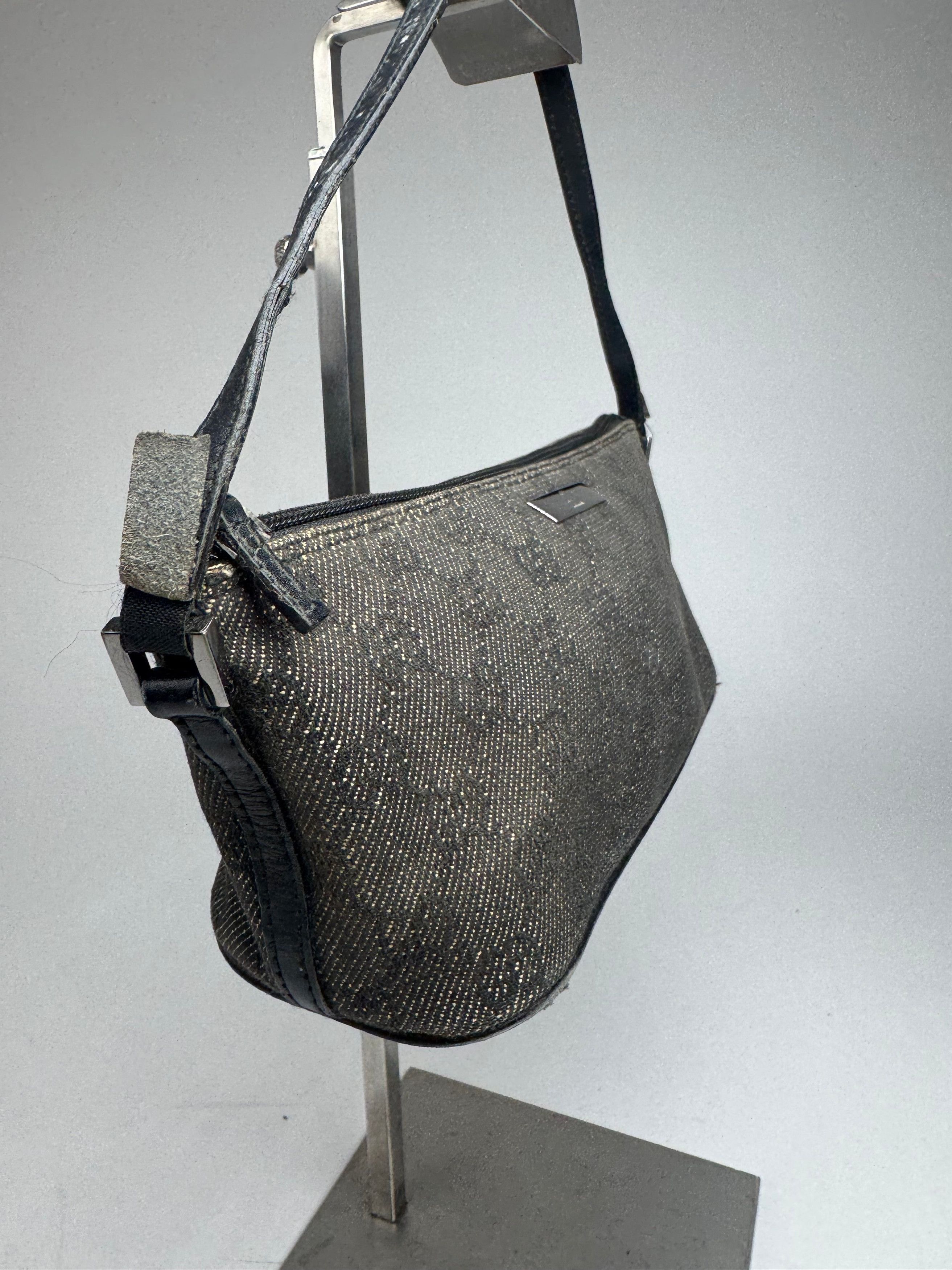 Gucci Vintage Monogram Canvas Baguette bag black Size ONE SIZE - 7 Thumbnail