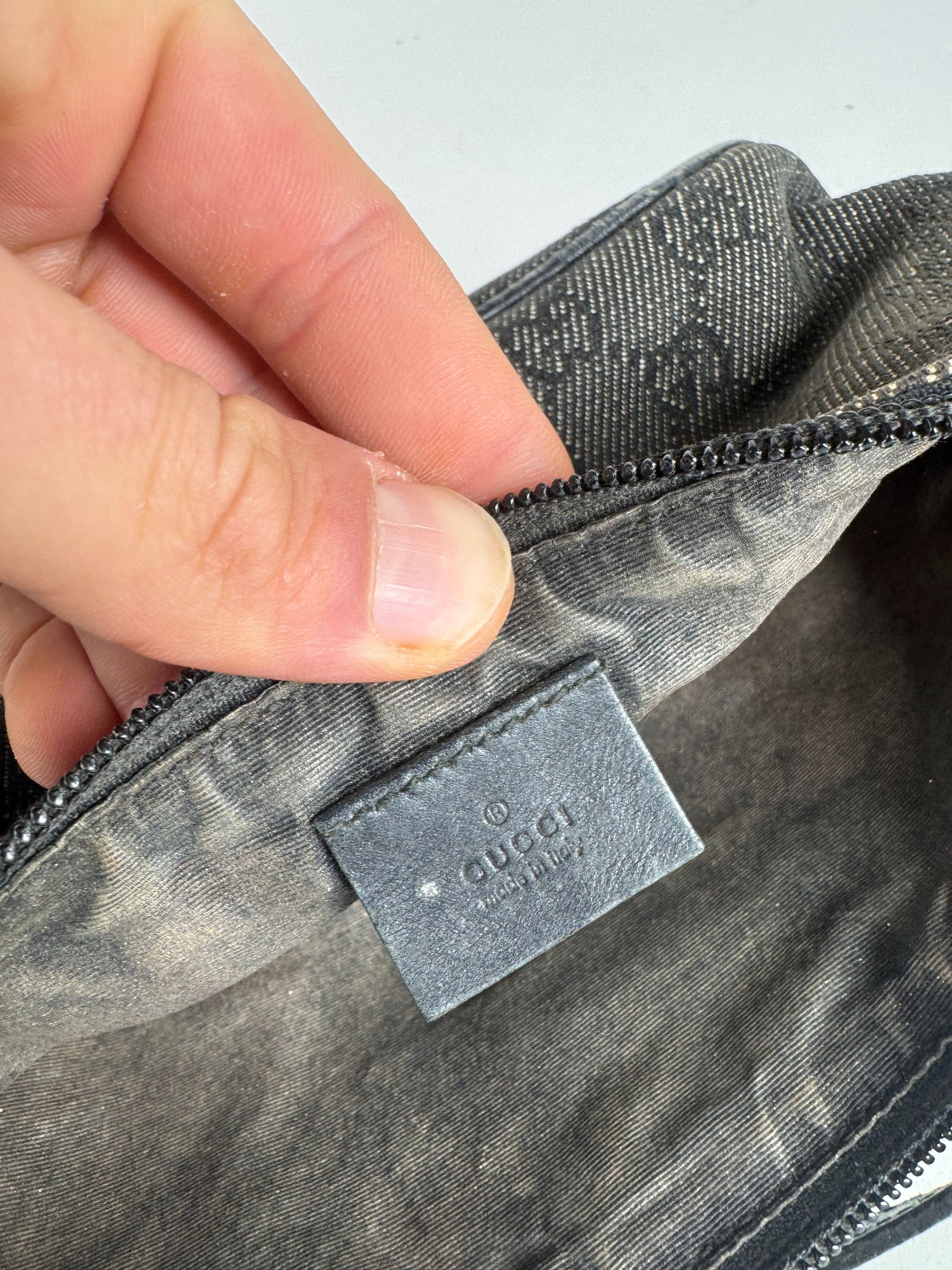 Gucci Vintage Monogram Canvas Baguette bag black Size ONE SIZE - 13 Thumbnail