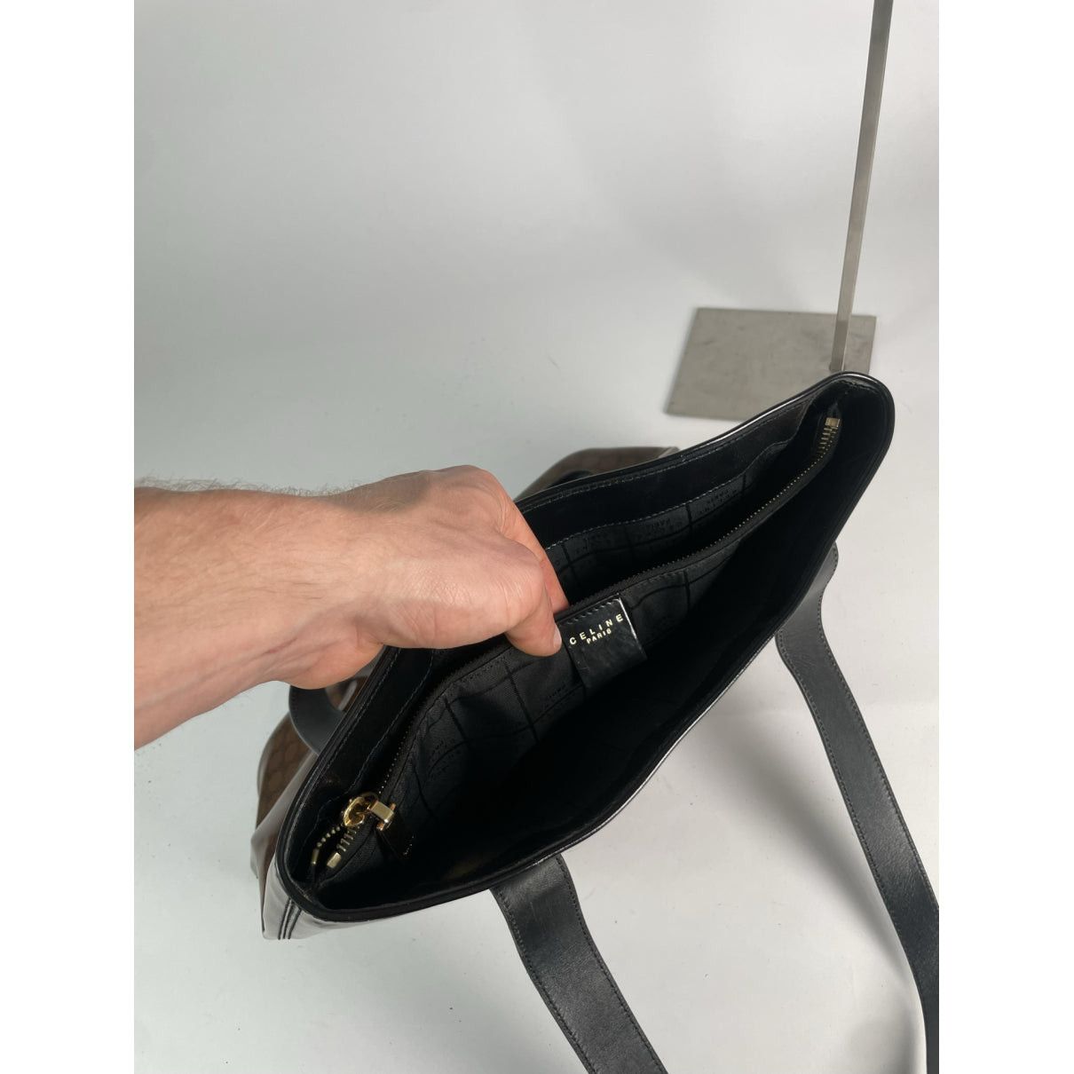 Celine SAC SEAU Brown Patent Leather Handbag Size ONE SIZE - 2 Thumbnail