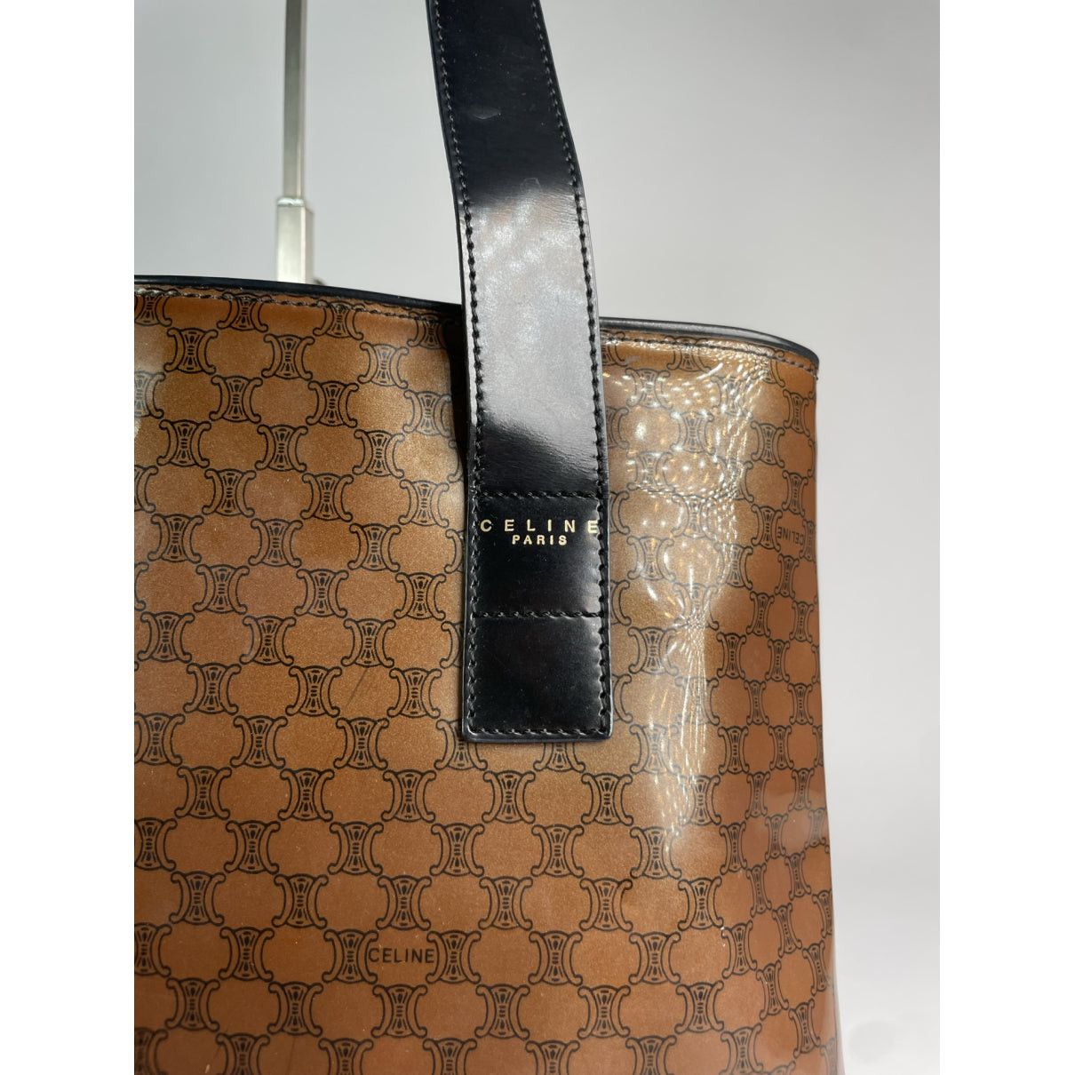 Celine SAC SEAU Brown Patent Leather Handbag Size ONE SIZE - 5 Thumbnail