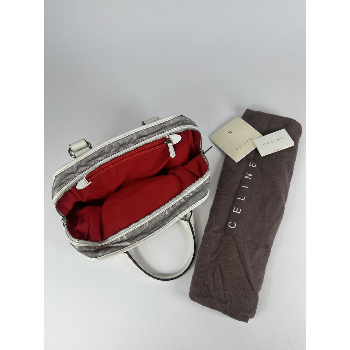 Celine Silver Leather Handbag Size ONE SIZE - 2 Thumbnail