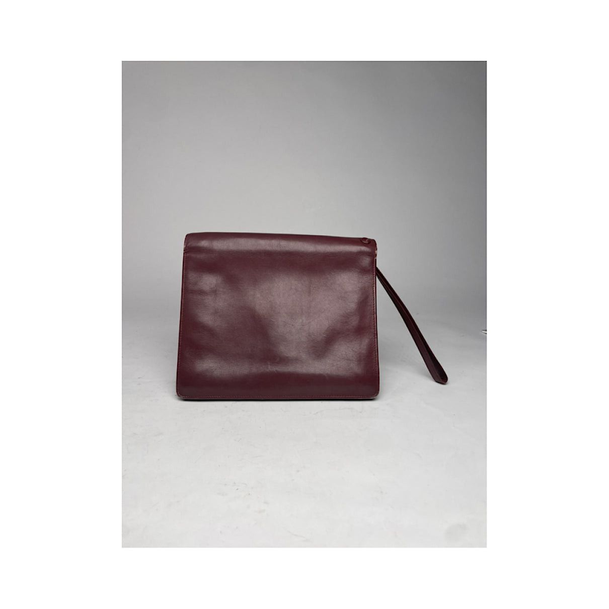 Cartier C Burgundy Patent Leather Clutch Bag Size ONE SIZE - 2 Thumbnail