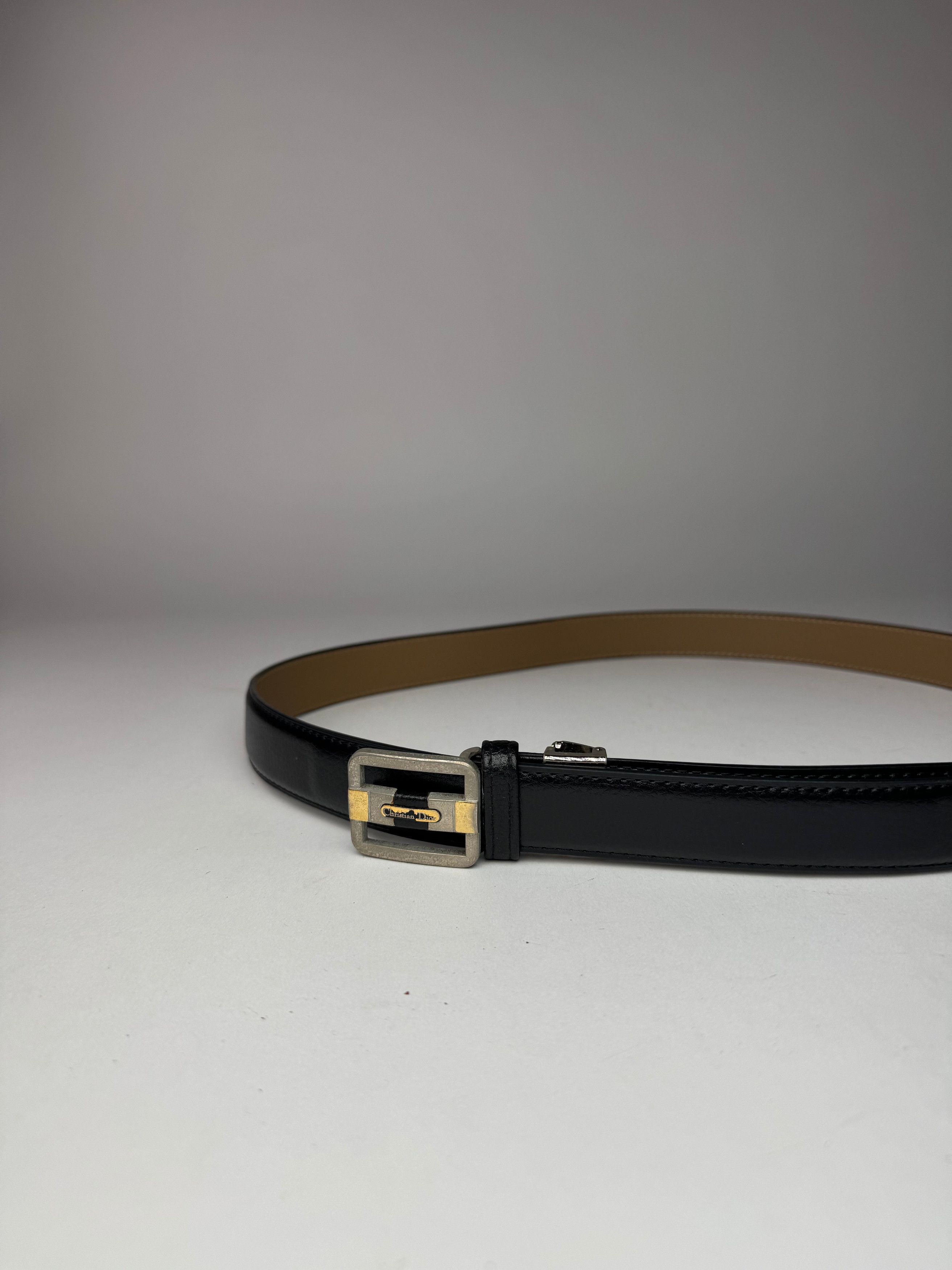 Dior Vintage leather belt black Size ONE SIZE - 8 Thumbnail
