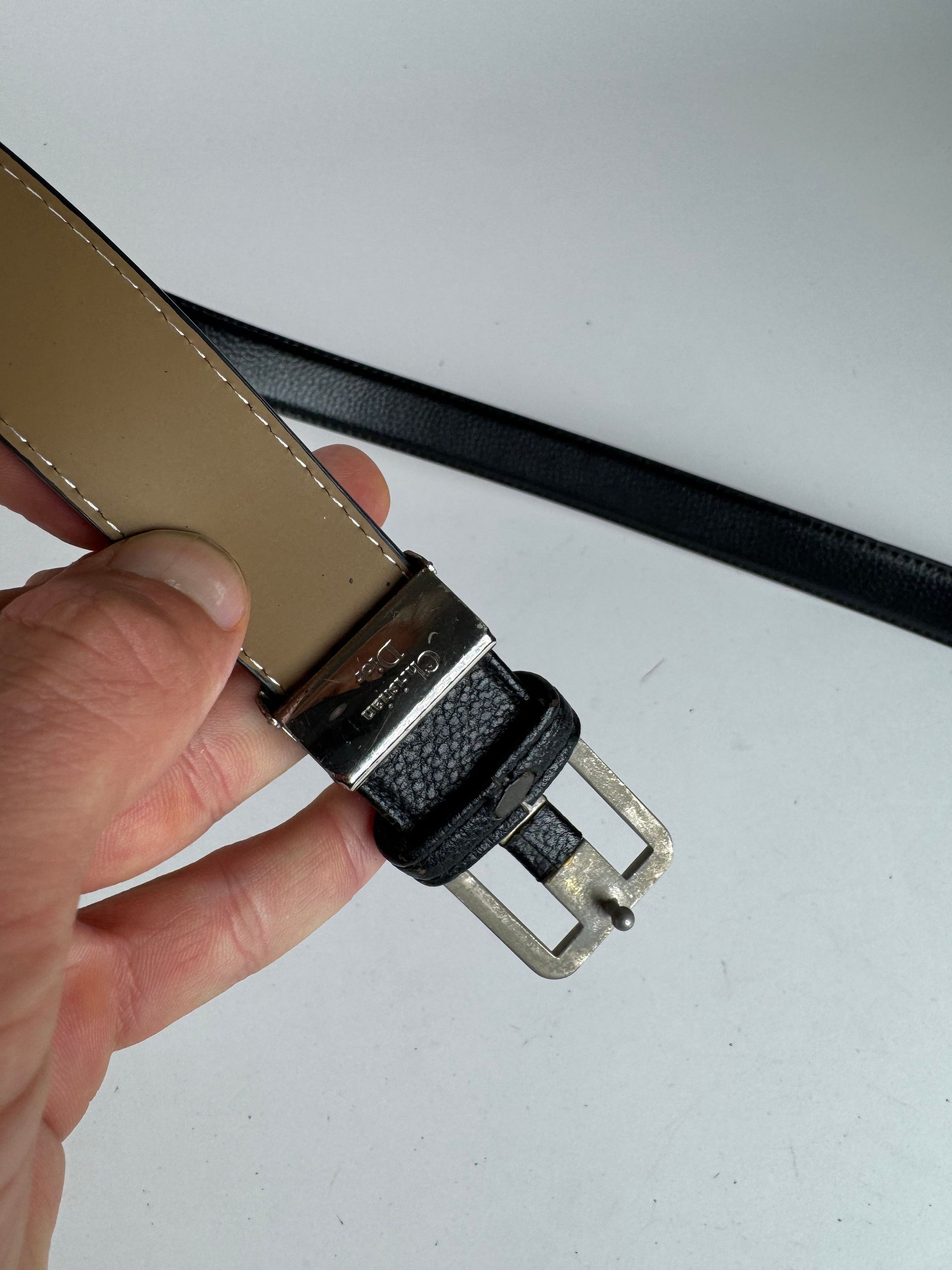 Dior Vintage leather belt black Size ONE SIZE - 9 Thumbnail