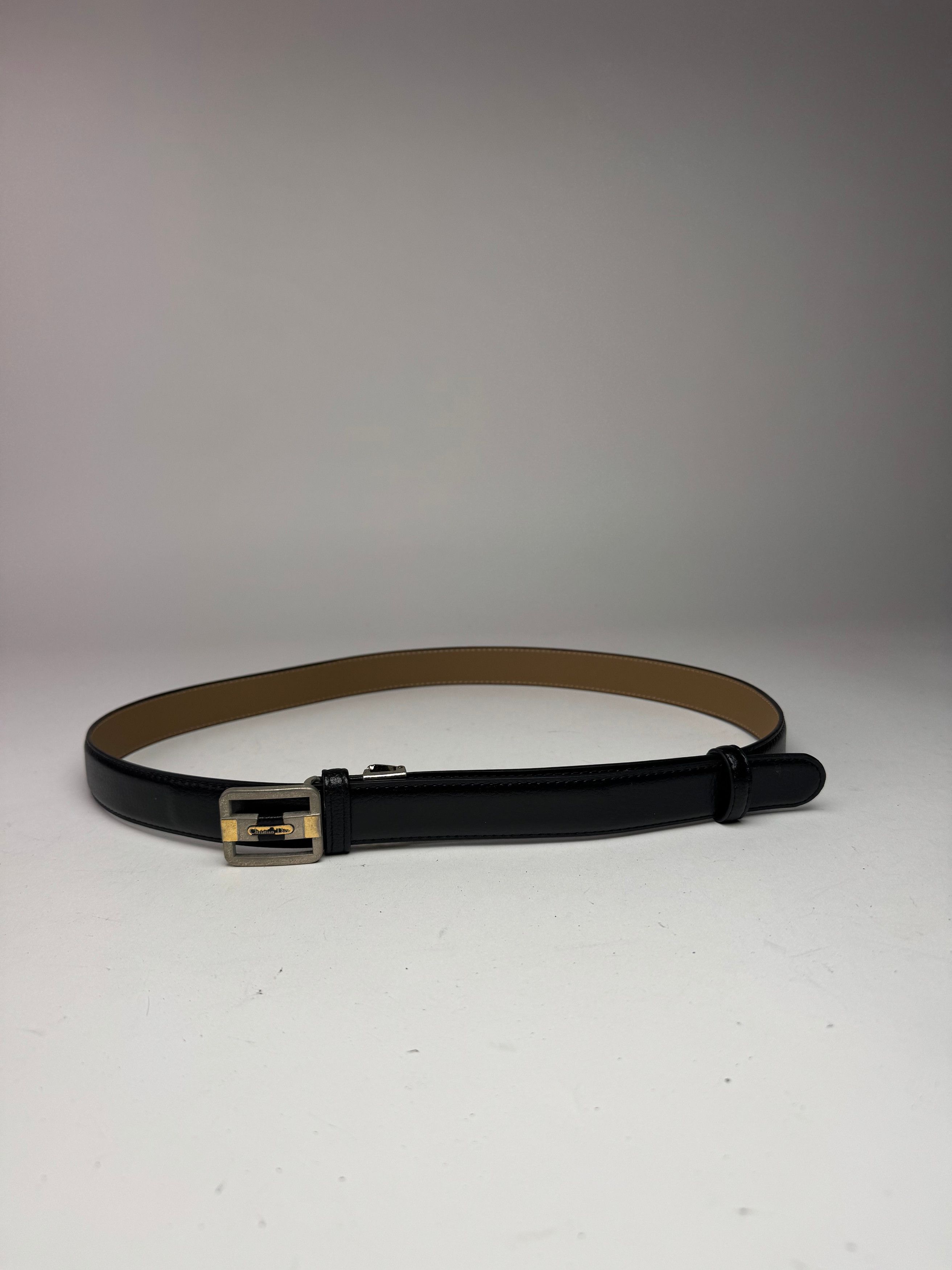 Dior Vintage leather belt black Size ONE SIZE - 4 Thumbnail