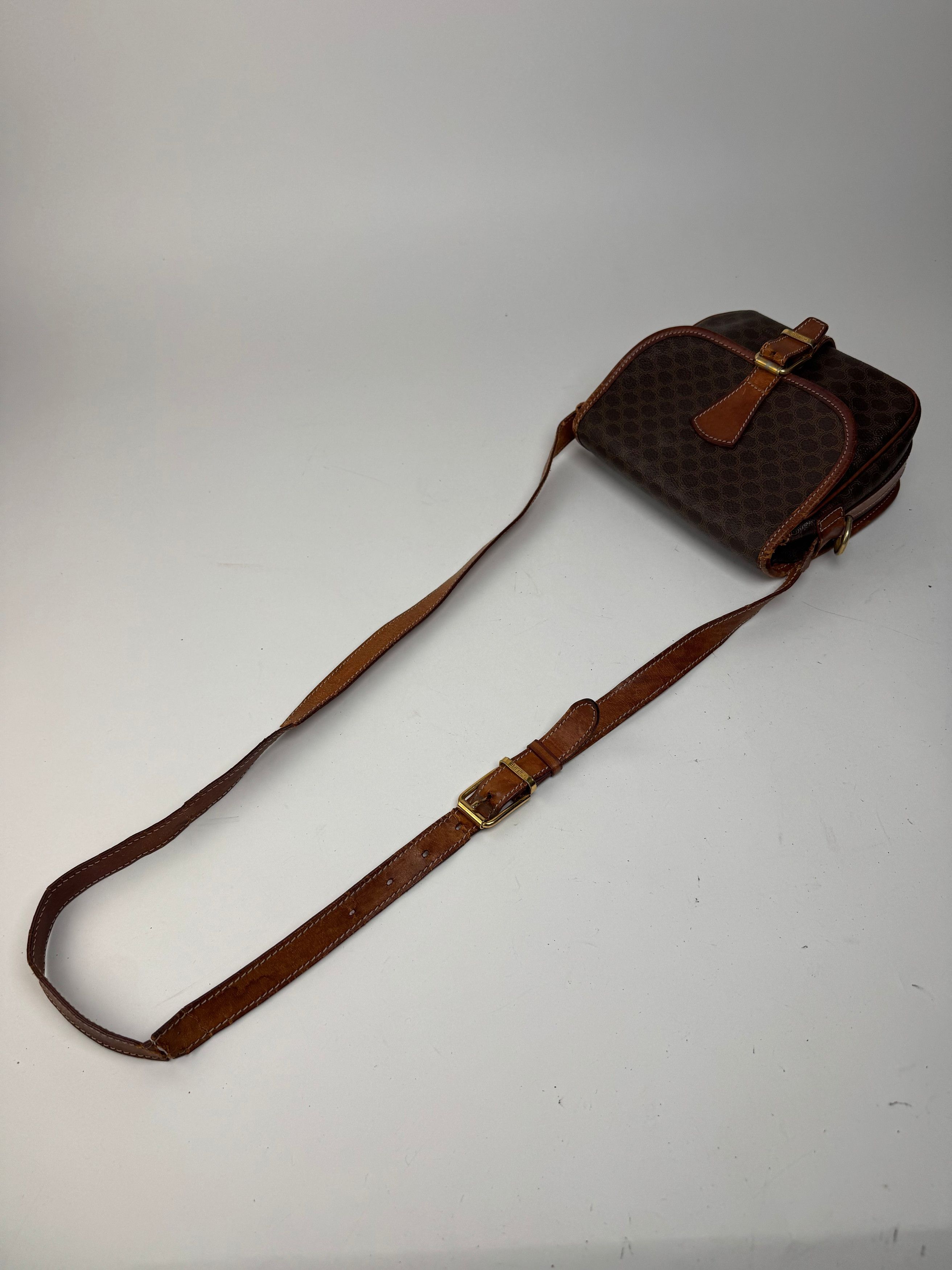 Celine Vintage Monogram Leather crossbody bag brown Size ONE SIZE - 9 Thumbnail