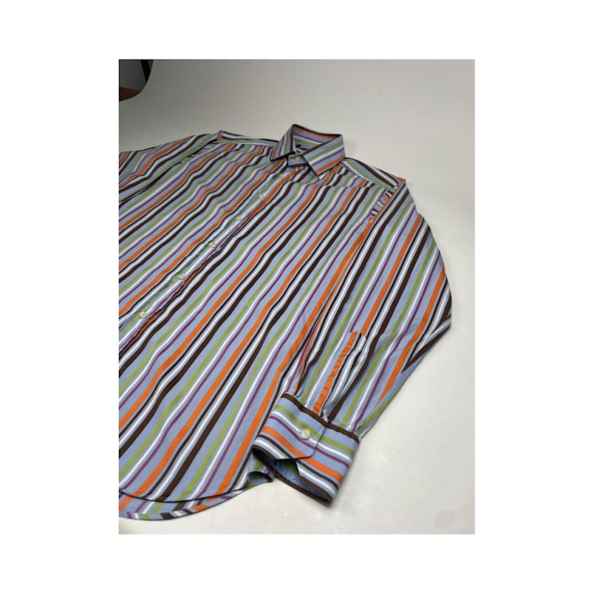 Etro Multicolour Cotton Shirt Size L / US 10 / IT 46 - 2 Thumbnail