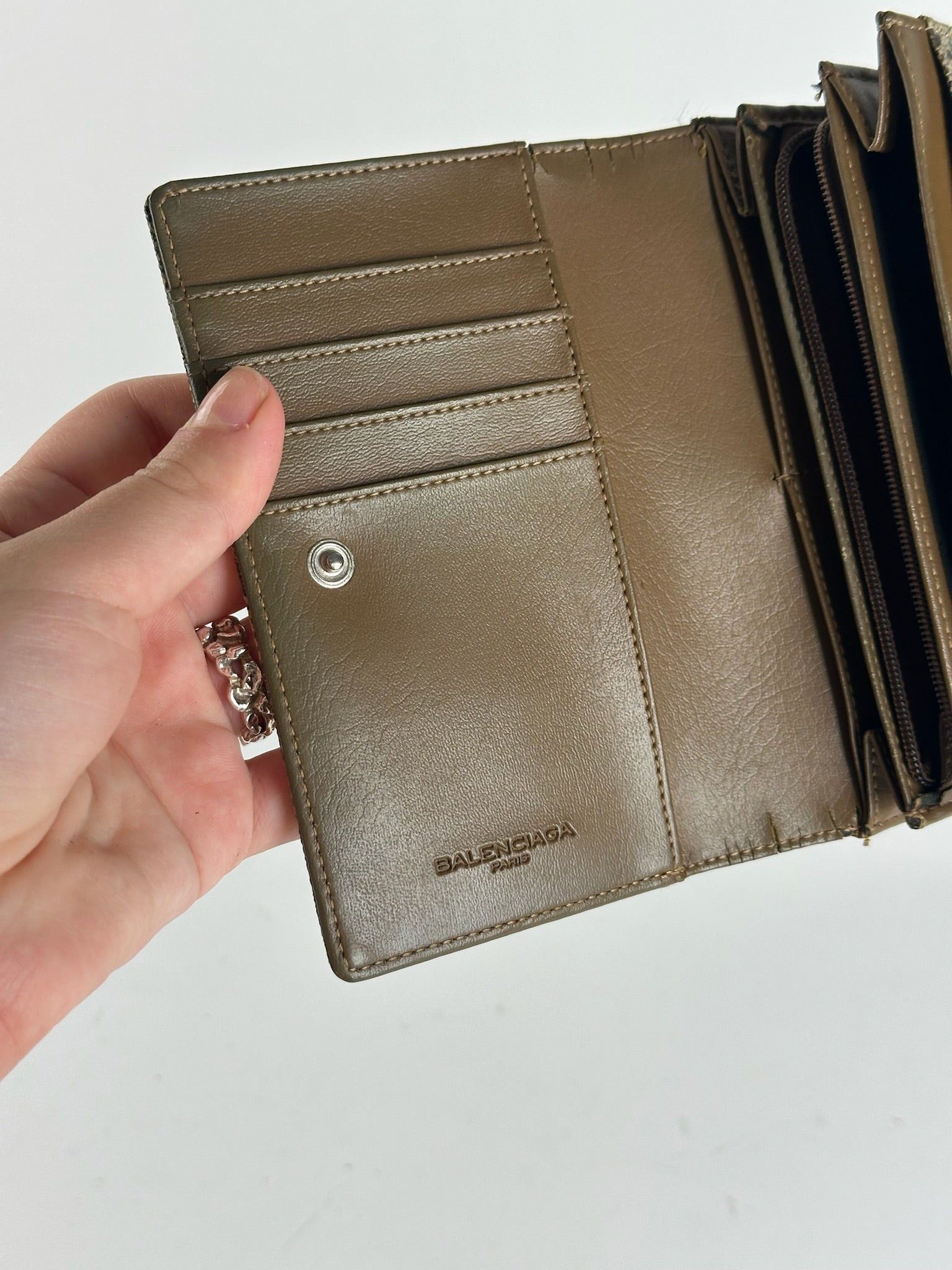 Balenciaga Vintage Leather Monogram Wallet Brown Size ONE SIZE - 4 Thumbnail