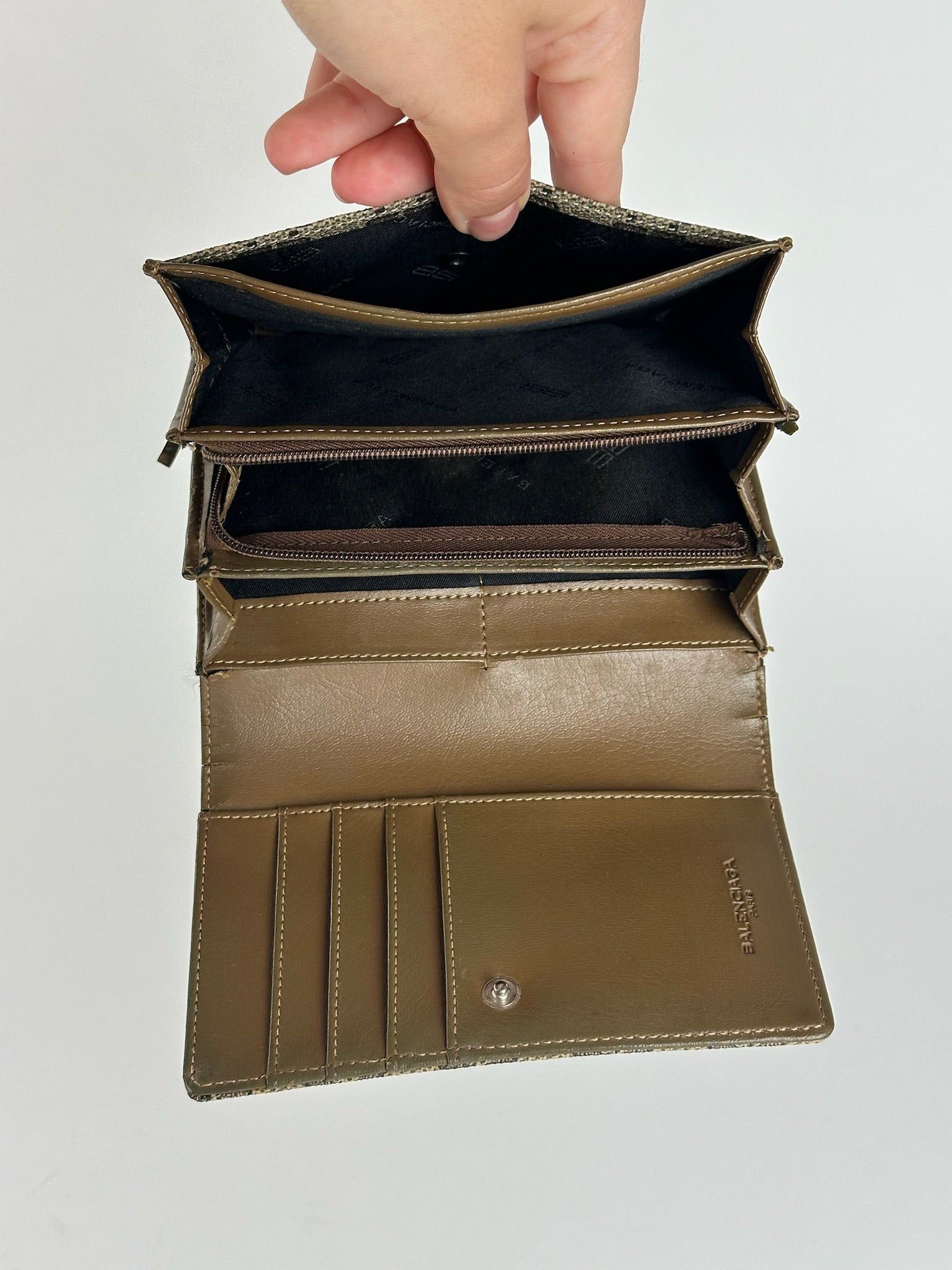 Balenciaga Vintage Leather Monogram Wallet Brown Size ONE SIZE - 7 Thumbnail