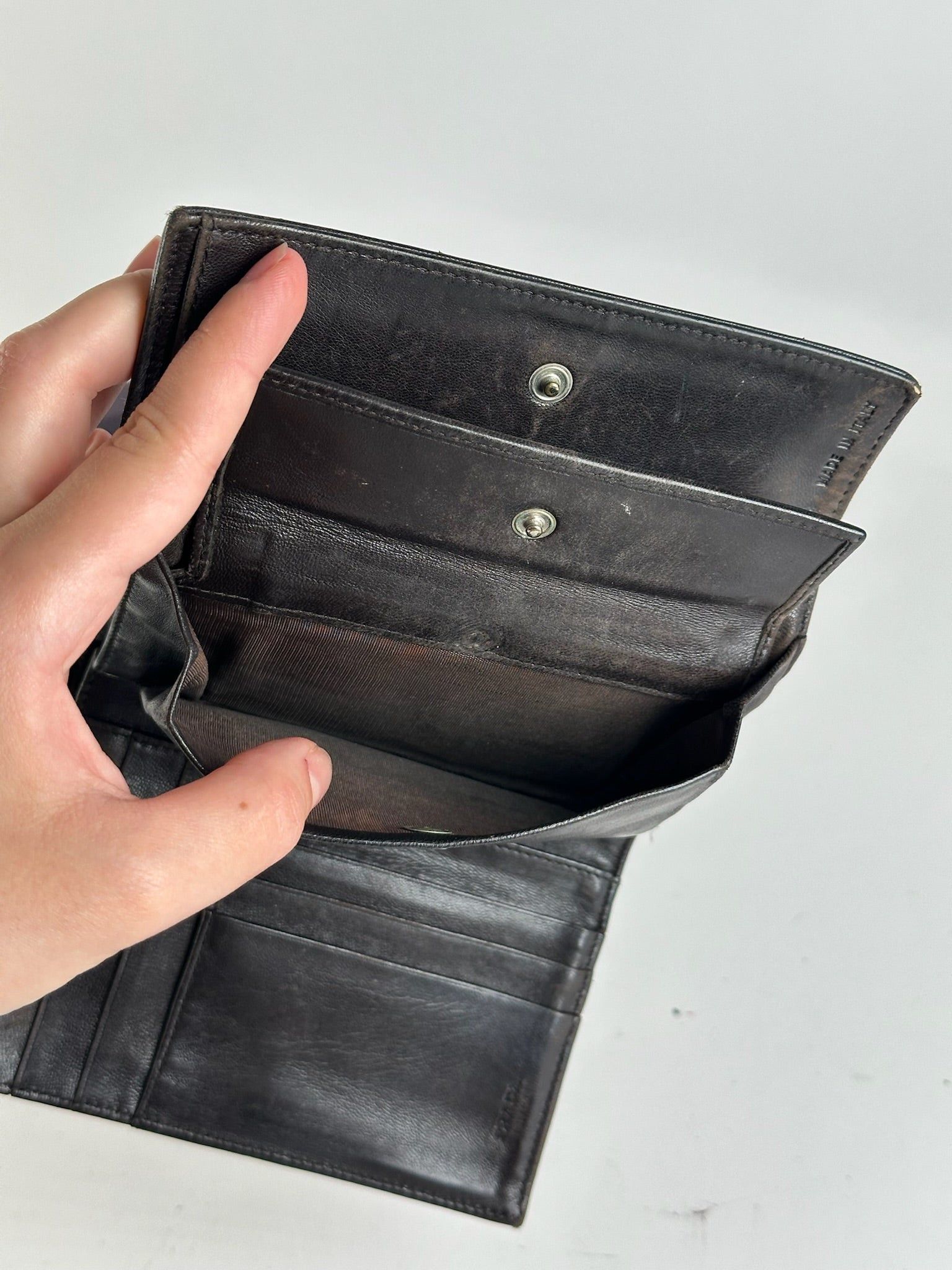 Prada Vintage Leather wallet Black Size ONE SIZE - 5 Thumbnail