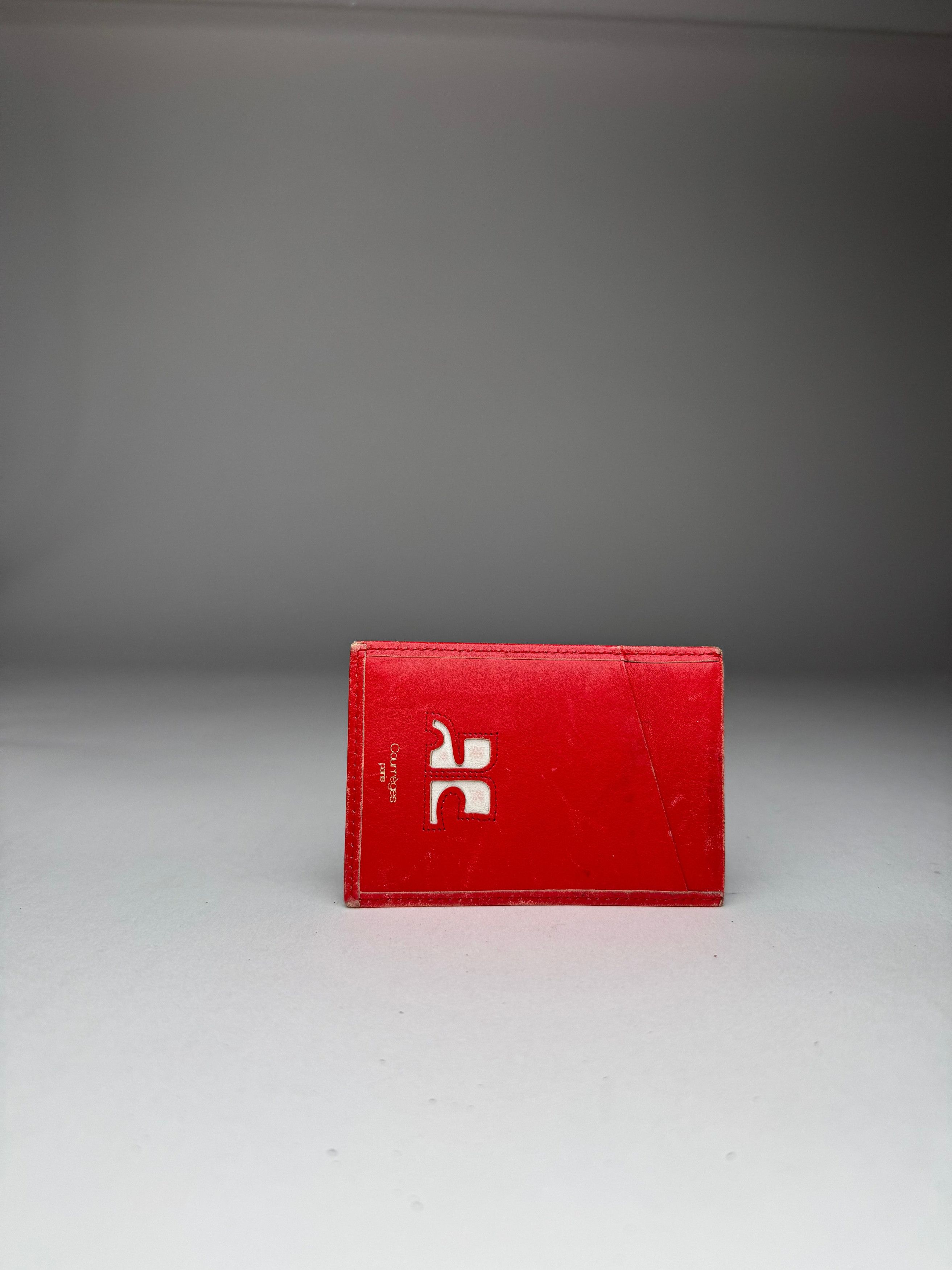 Courreges Vintage Paris Leather Card Holder Red Size ONE SIZE - 9 Thumbnail