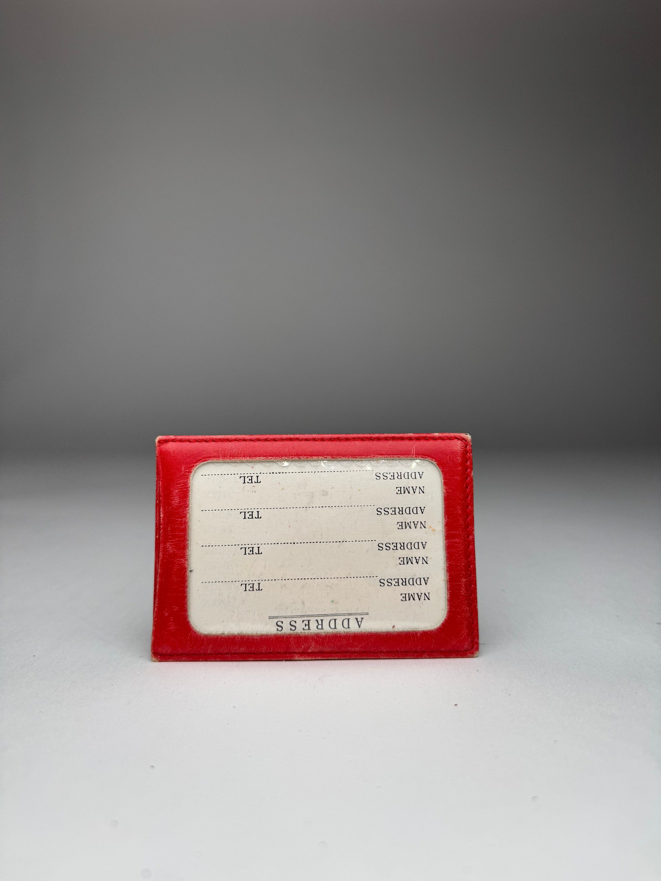 Courreges Vintage Paris Leather Card Holder Red Size ONE SIZE - 5 Thumbnail