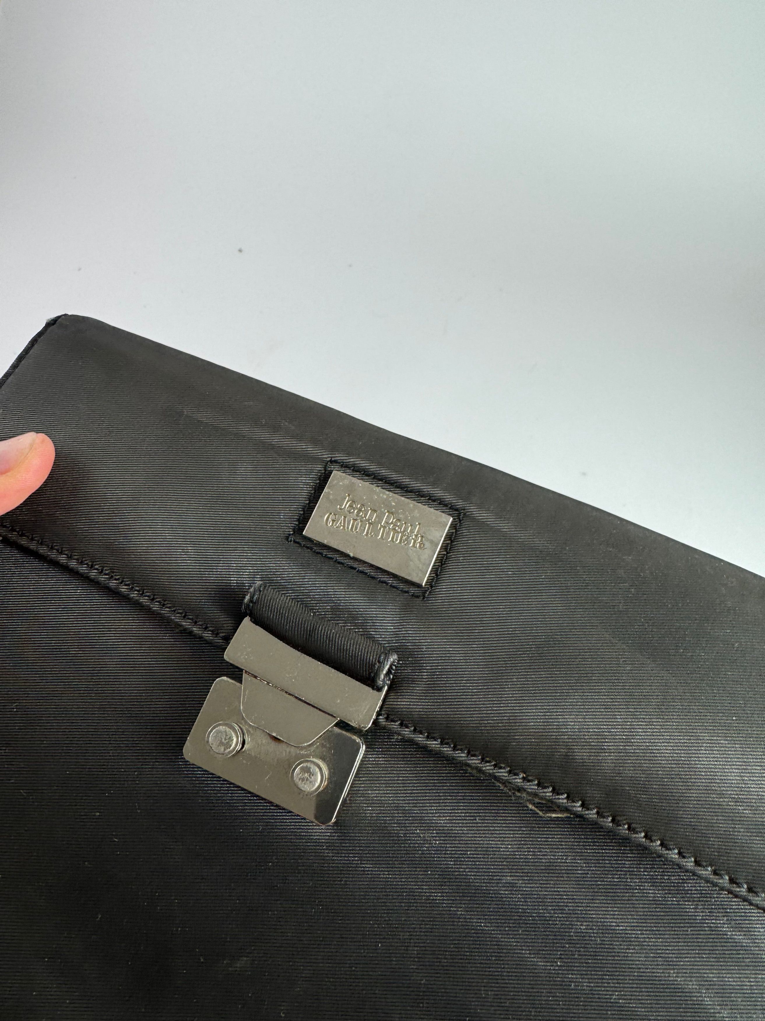 Jean Paul Gaultier Vintage Canvas Clutch Black Size ONE SIZE - 3 Thumbnail
