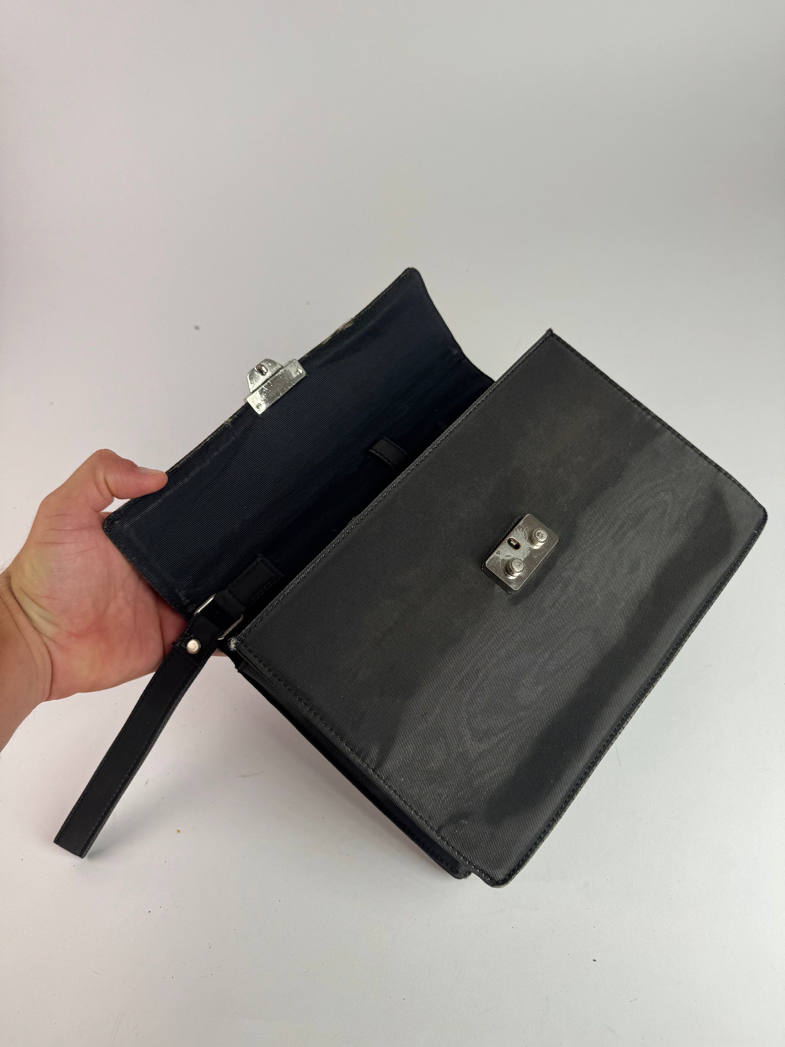 Jean Paul Gaultier Vintage Canvas Clutch Black Size ONE SIZE - 7 Thumbnail