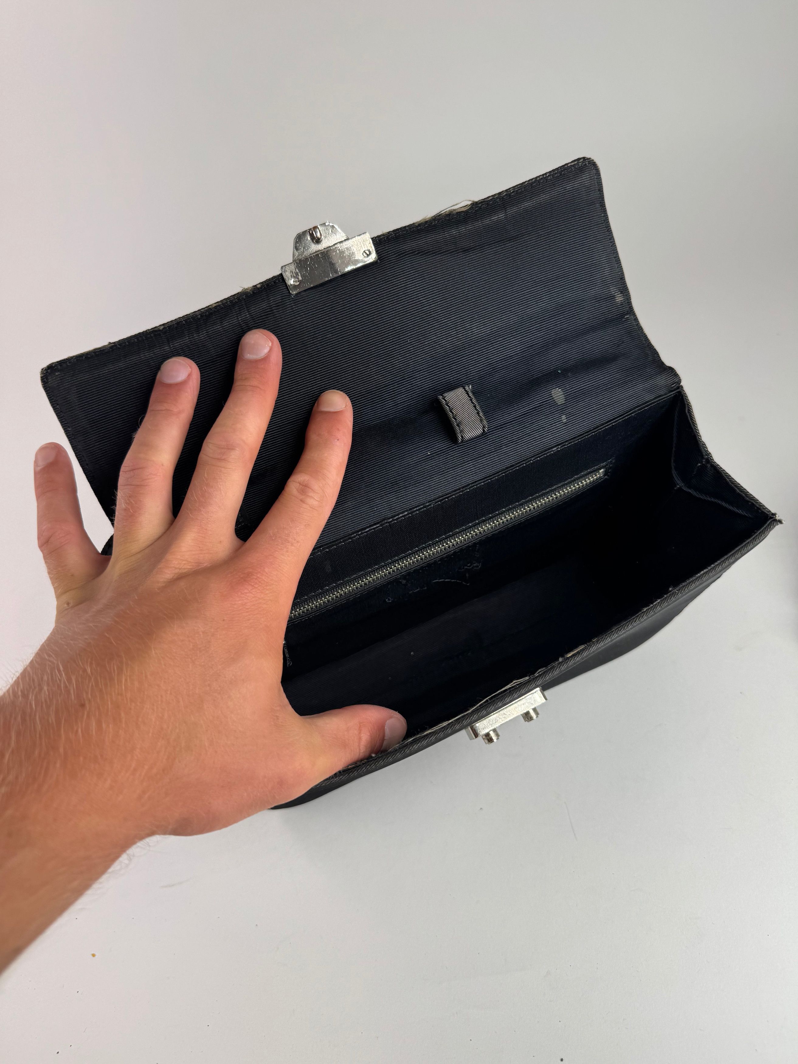 Jean Paul Gaultier Vintage Canvas Clutch Black Size ONE SIZE - 8 Thumbnail