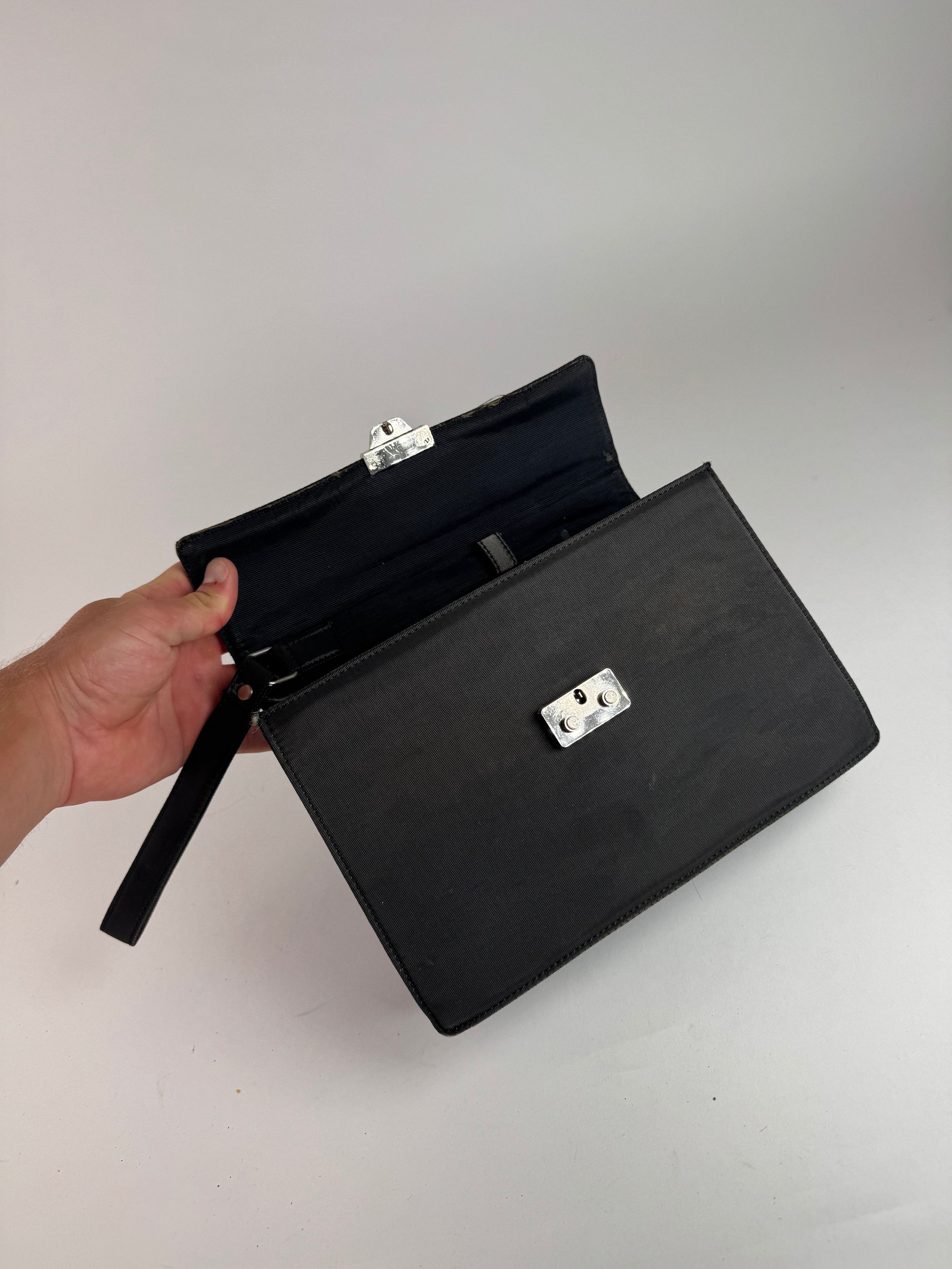 Jean Paul Gaultier Vintage Canvas Clutch Black Size ONE SIZE - 9 Thumbnail