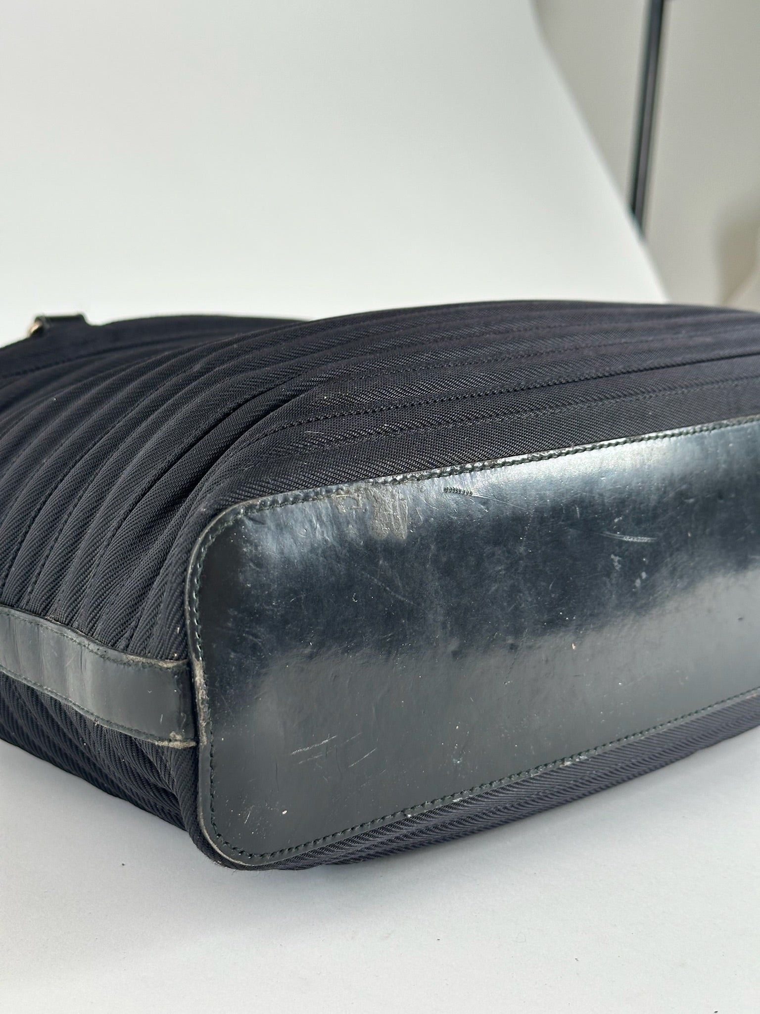 Gucci Vintage Bamboo Top Handle Canvas Bag black Size ONE SIZE - 9 Thumbnail