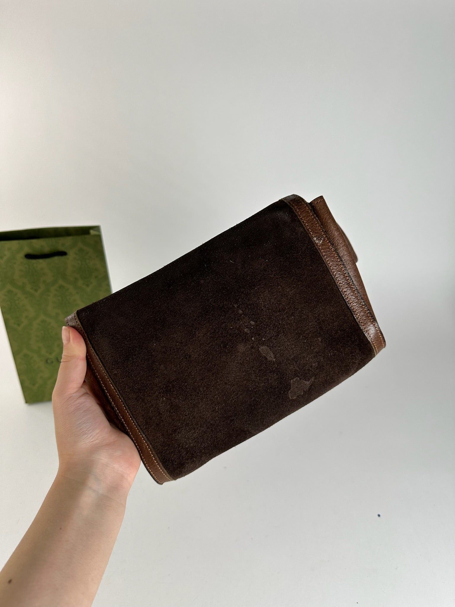 Gucci Vintage Leather Clutch brown Size ONE SIZE - 8 Thumbnail