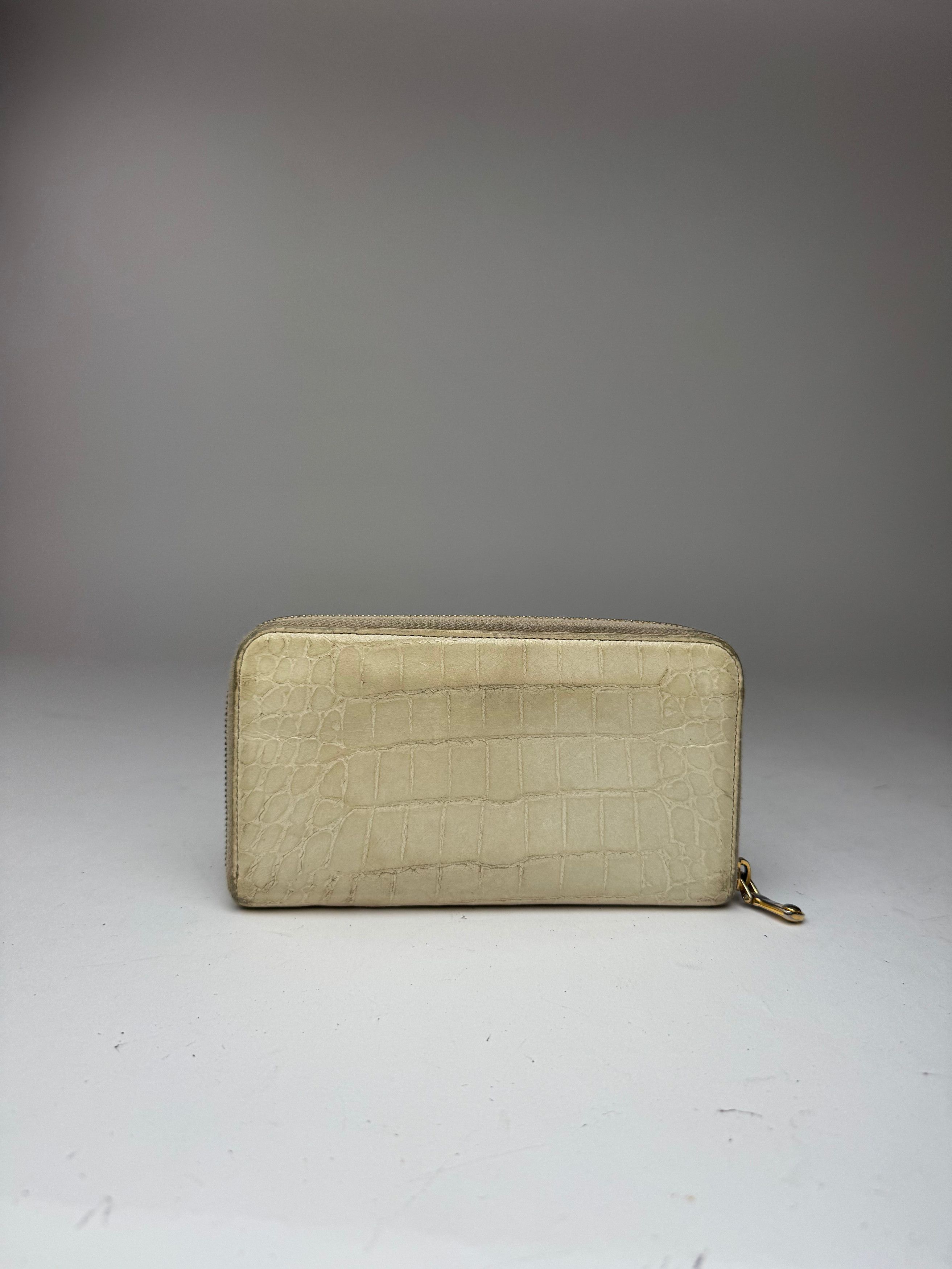 Miu Miu Vintage Leather wallet white Size ONE SIZE - 2 Thumbnail