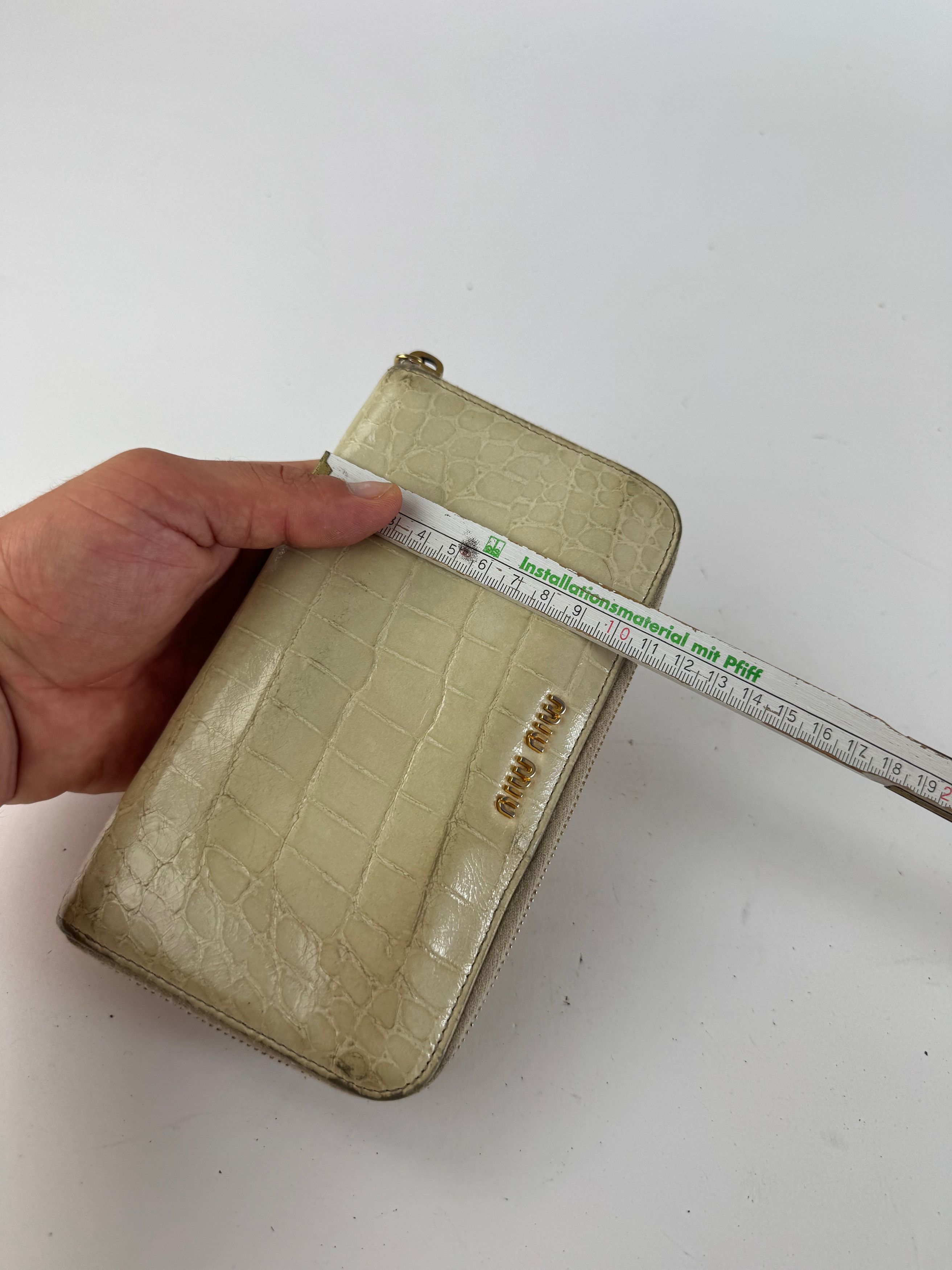 Miu Miu Vintage Leather wallet white Size ONE SIZE - 8 Thumbnail